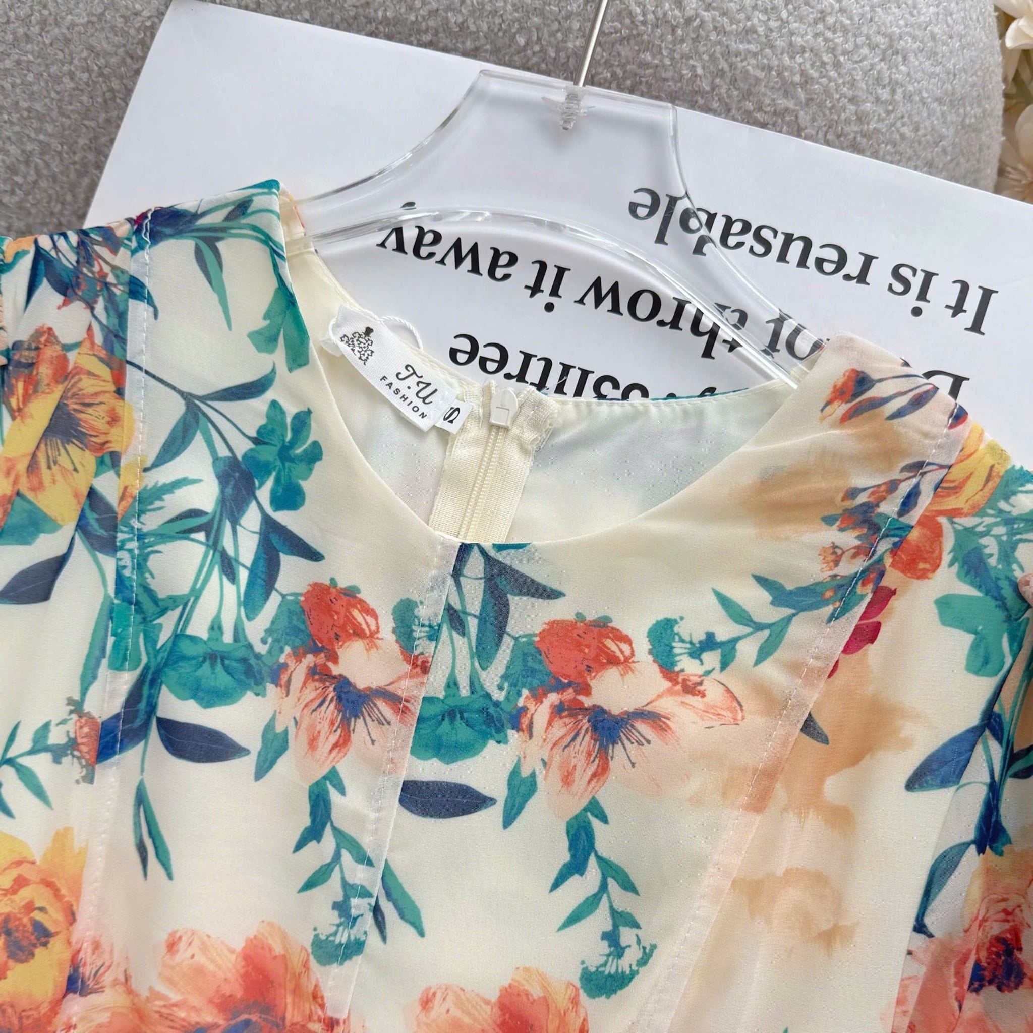 Đầm Hoa Thiết Kế Dáng A Dài Đi Chơi TuTu Store Mã D1748