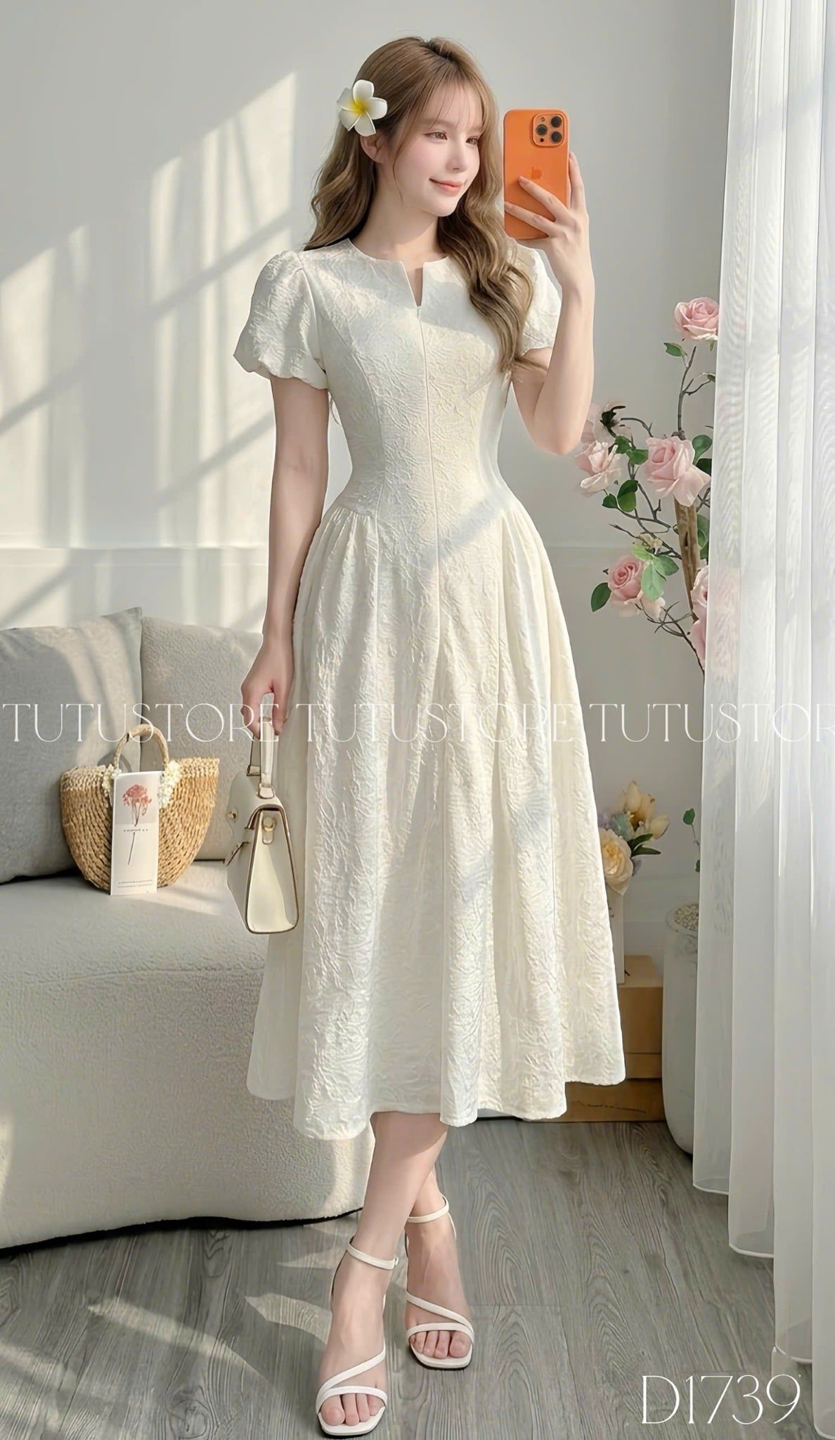 Đầm Thiết Kế Khóa Trước Dáng Xòe Nhẹ Nhàng Đi Tiệc TuTu Store Mã D1739