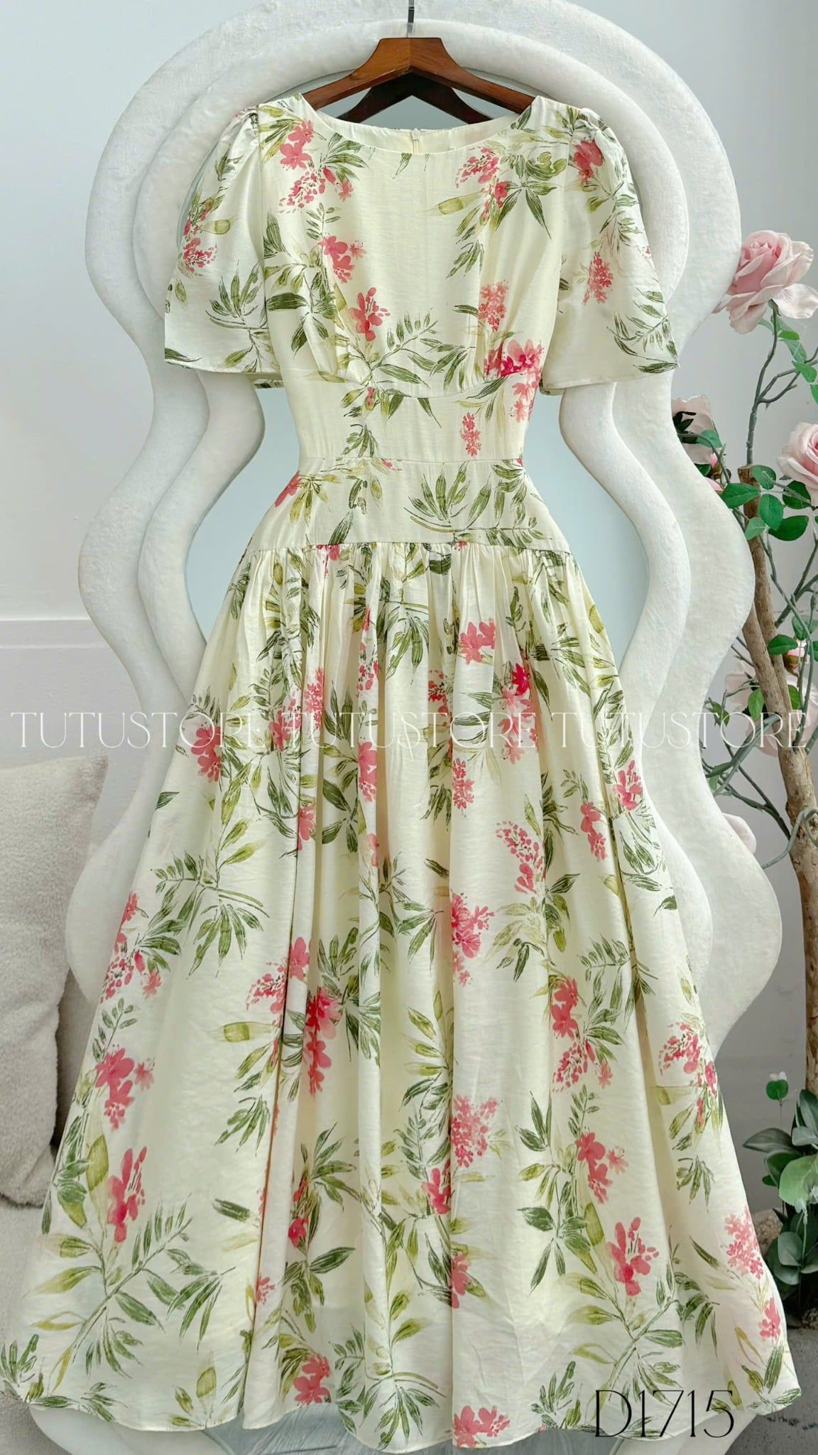 Đầm Thiết Kế Cổ Tròn Dáng Xòe Đi Chơi TuTu Store Mã D1715