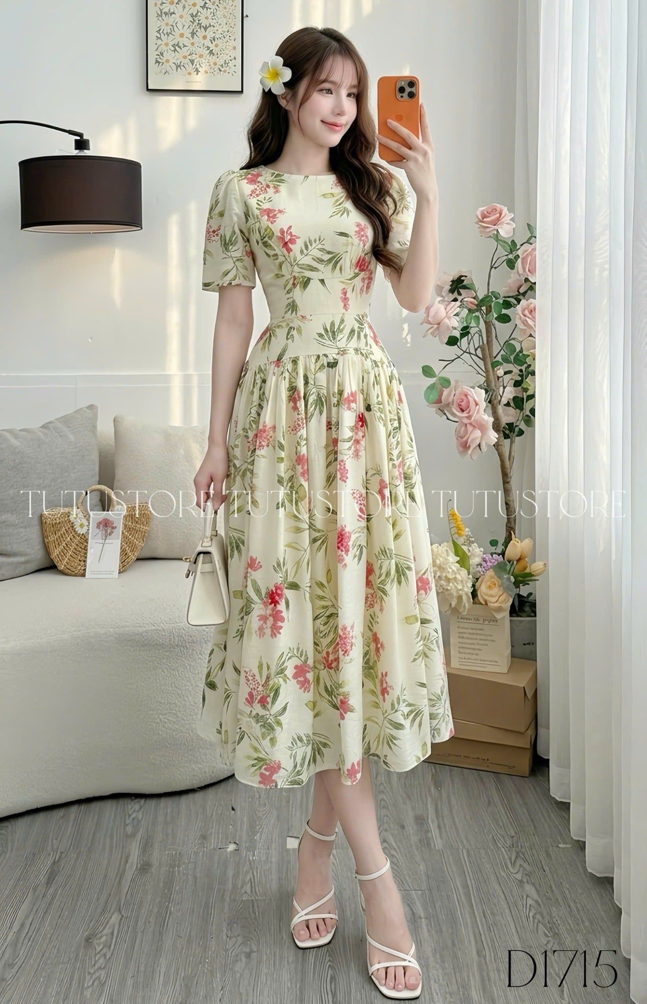 Đầm Thiết Kế Cổ Tròn Dáng Xòe Đi Chơi TuTu Store Mã D1715