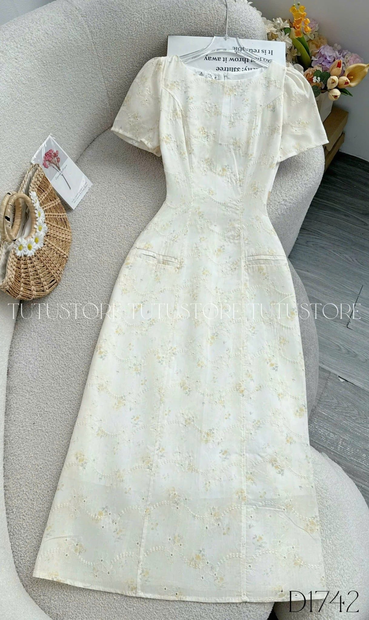 Đầm Thiết Kế Cổ Thuyền Dáng Xòe Đi Chơi TuTu Store Mã D1742