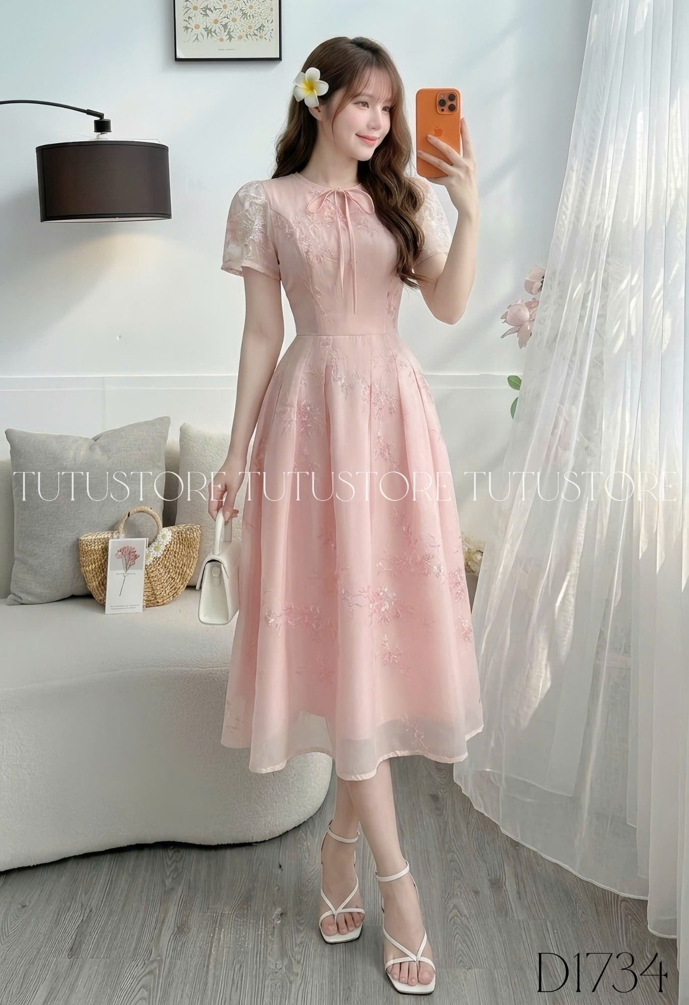 Đầm Thiết Kế Dáng Xòe Nhẹ Nhàng Đi Chơi TuTu Store Mã D1734