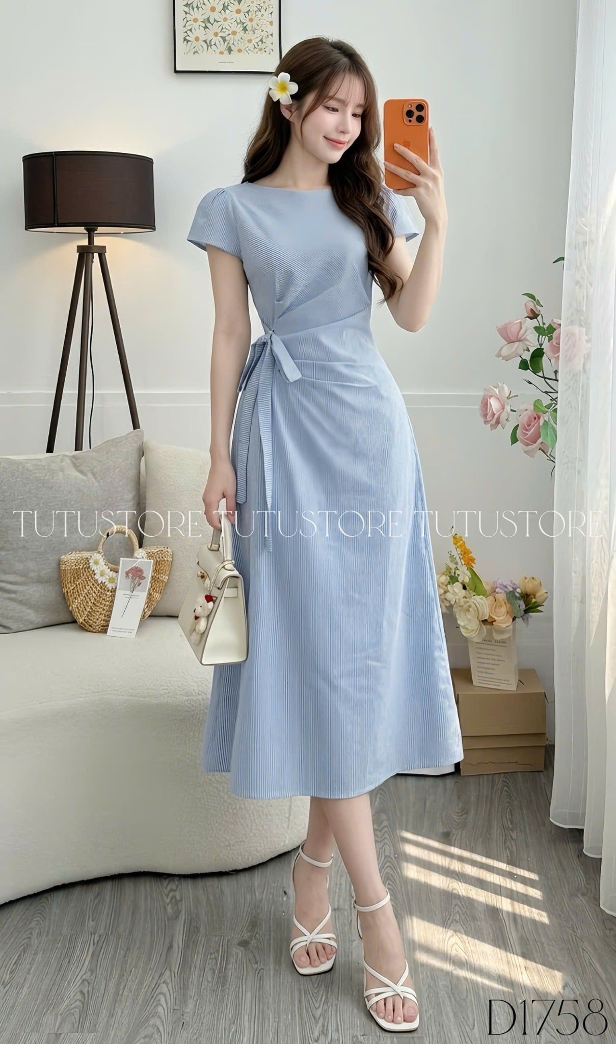 Đầm Thiết Kế Buộc Eo Dáng Dài Đi Chơi TuTu Store Mã D1758