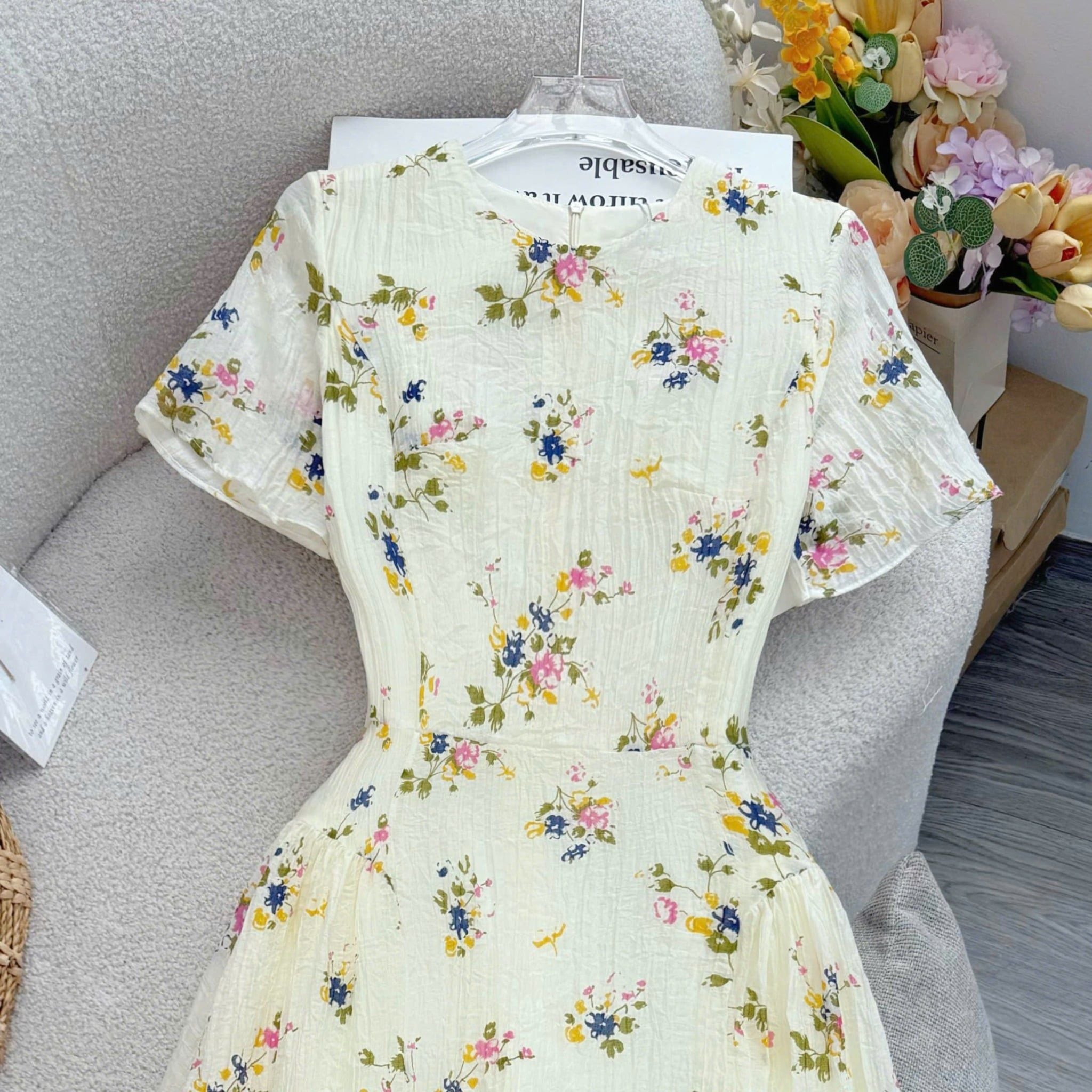 Đầm Thiết Kế Cổ Tròn Dáng Xòe Đi Chơi TuTu Store Mã D1754