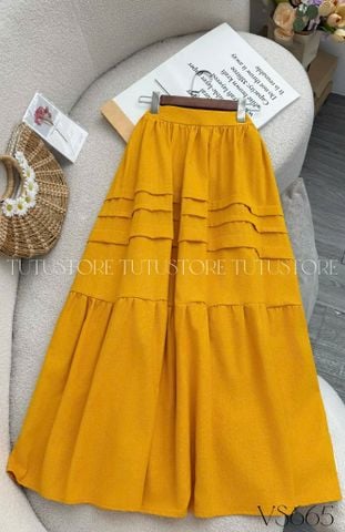 Chân Váy Dài Thiết Kế Dáng Xòe Đi Chơi Thiết Kế TuTu Store Mã VS665