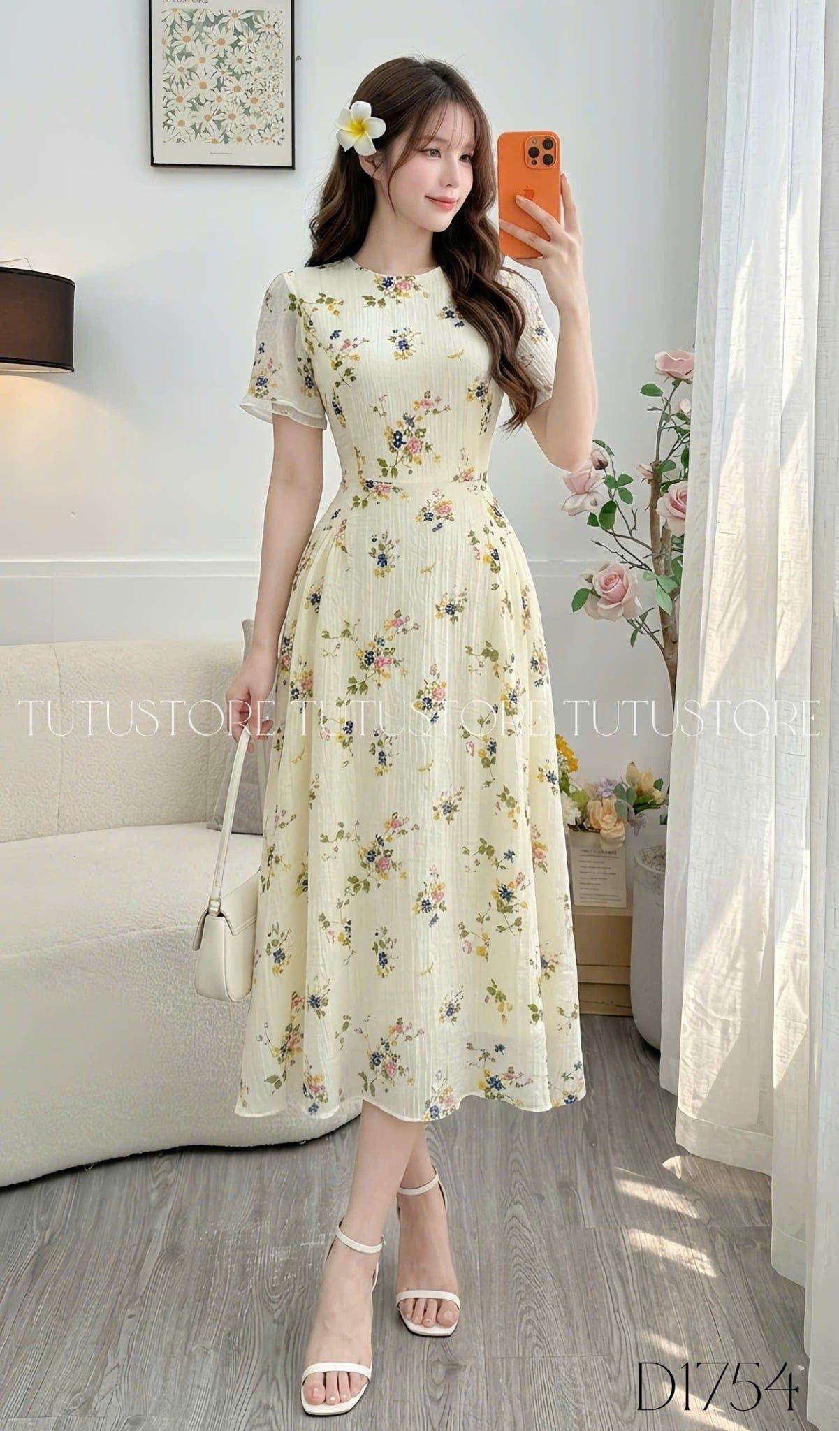 Đầm Thiết Kế Cổ Tròn Dáng Xòe Đi Chơi TuTu Store Mã D1754