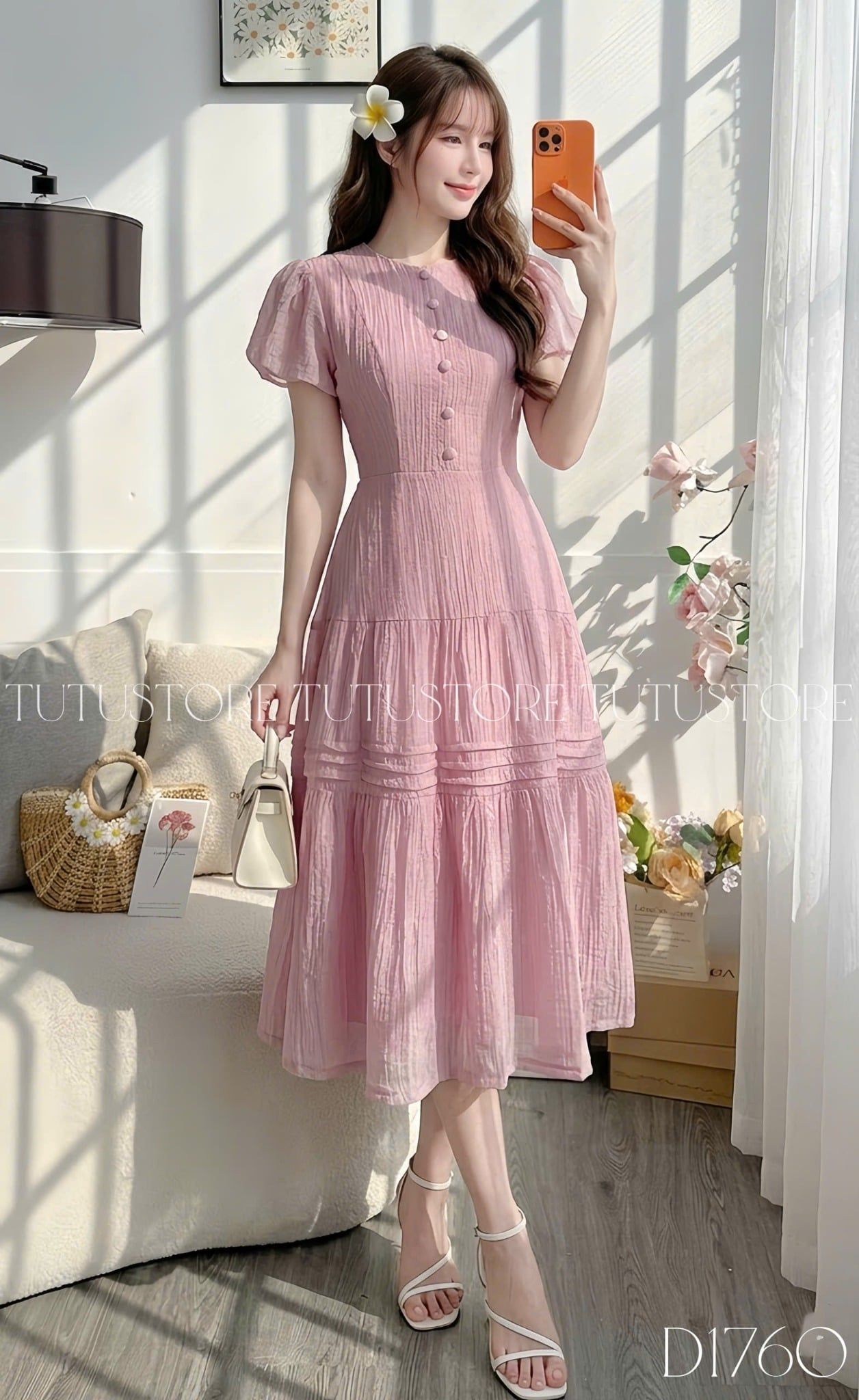 Đầm Thiết Kế Chiết Eo Tùng Xòe Đi Chơi TuTu Store Mã D1760