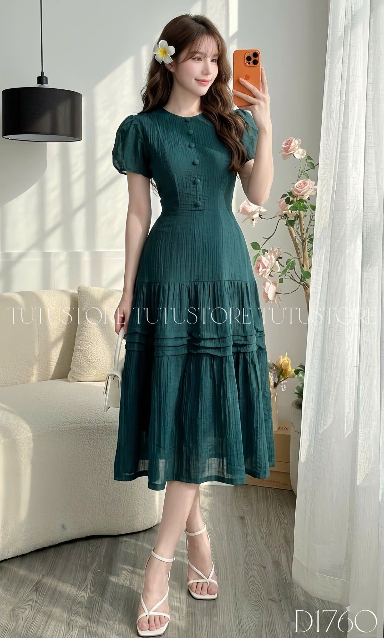 Đầm Thiết Kế Chiết Eo Tùng Xòe Đi Chơi TuTu Store Mã D1760
