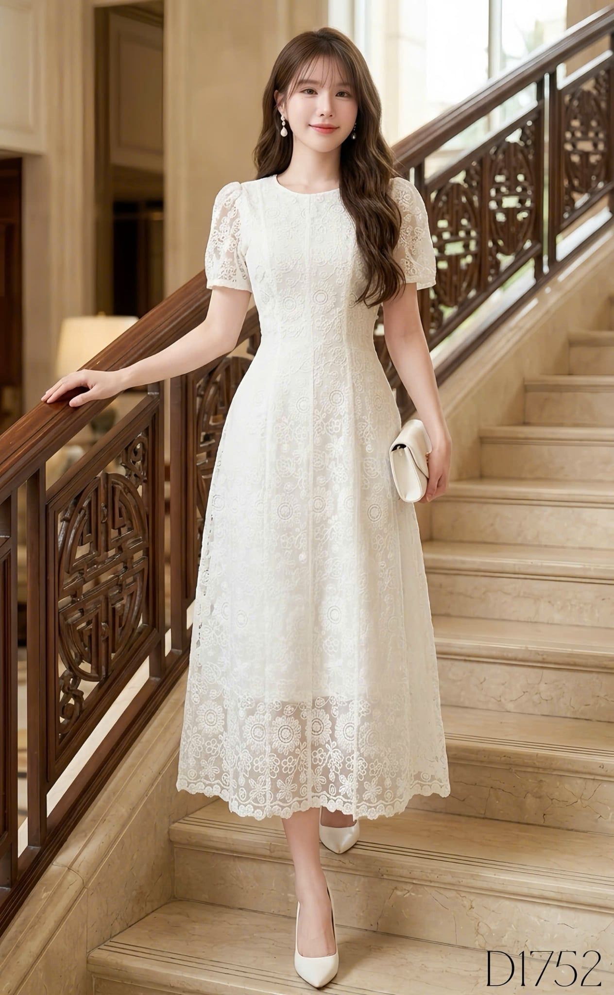 Đầm Ren Thiết Kế Form A Dài Thanh Lịch Đi Tiệc TuTu Store Mã D1752