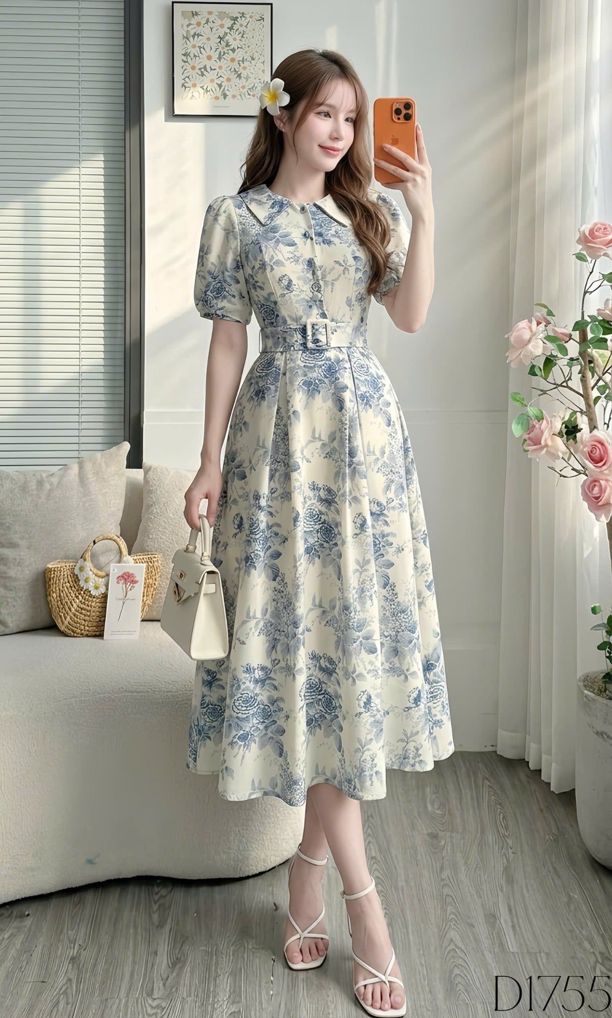 Đầm Thiết Kế Cổ Sơ Mi Dáng Xòe Đi Chơi TuTu Store Mã D1755