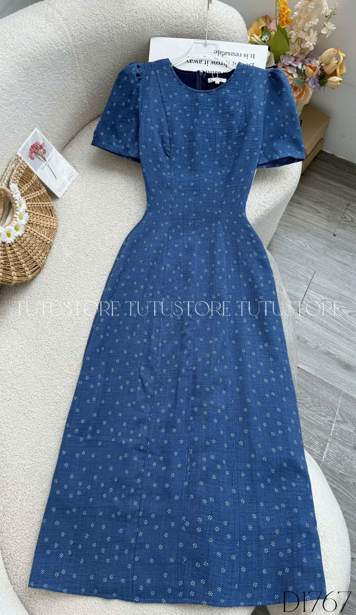 Đầm Thiết Kế Cổ Tròn Dáng A Dài Đi Tiệc TuTu Store Mã D1767