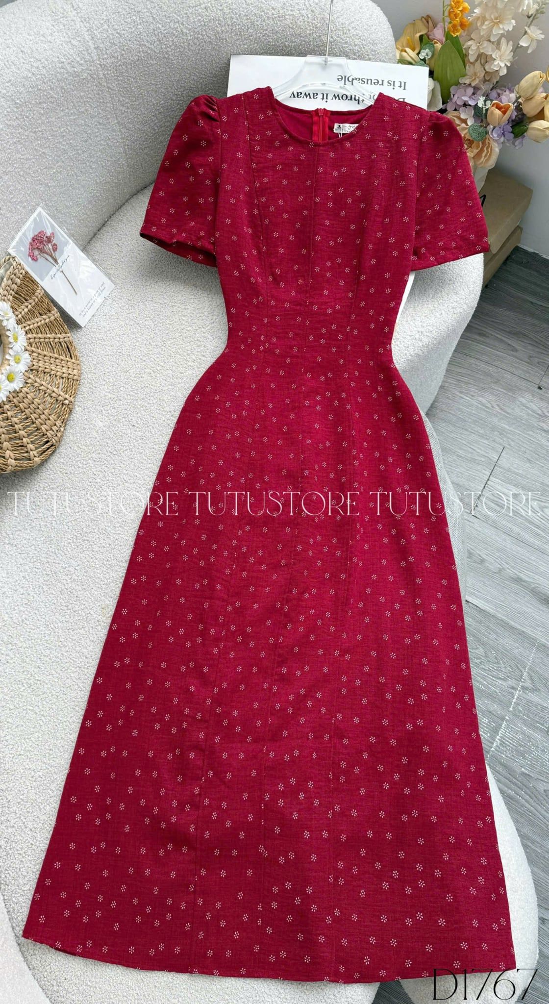 Đầm Thiết Kế Cổ Tròn Dáng A Dài Đi Tiệc TuTu Store Mã D1767