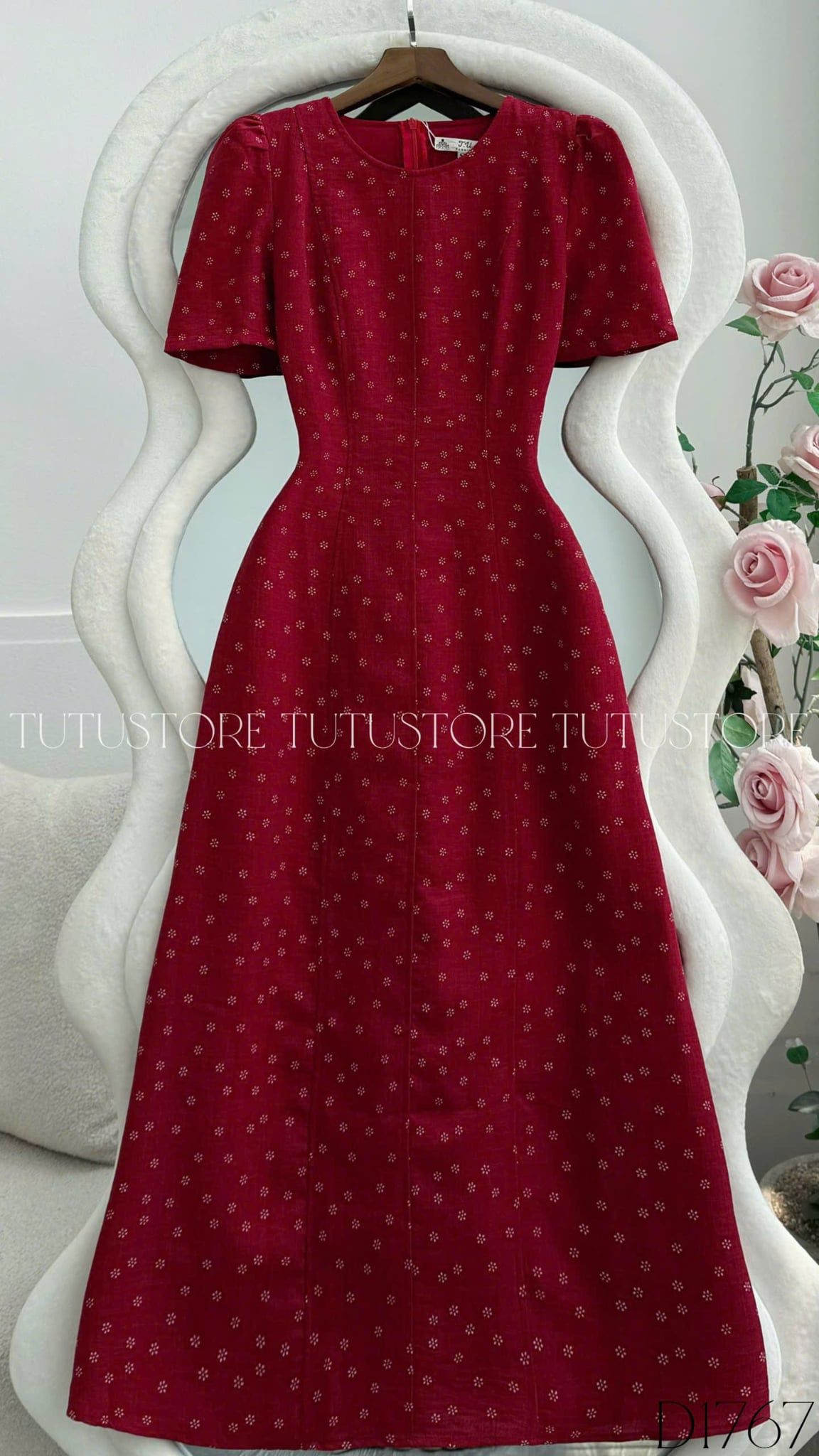 Đầm Thiết Kế Cổ Tròn Dáng A Dài Đi Tiệc TuTu Store Mã D1767