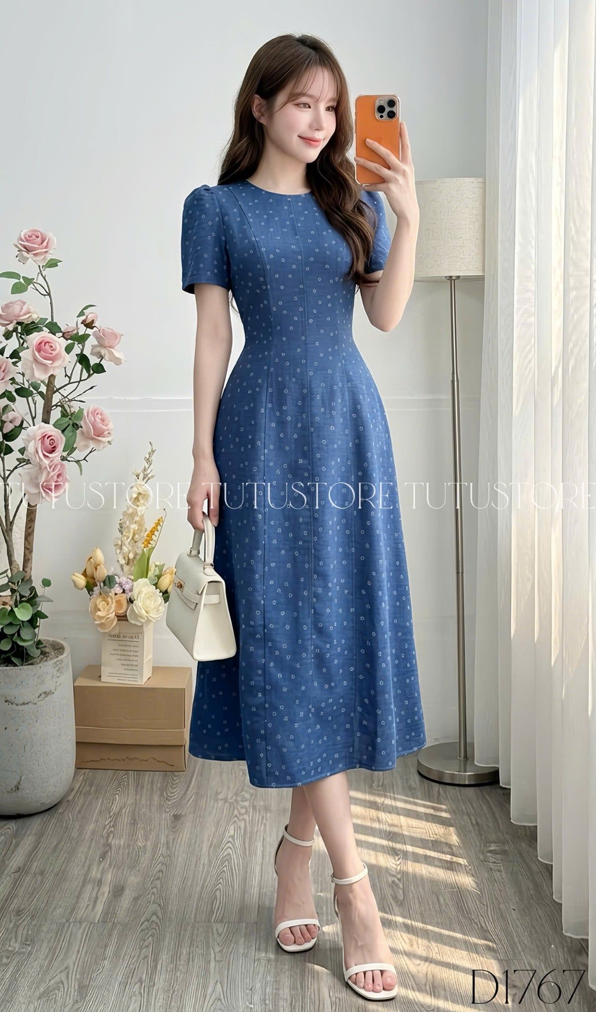 Đầm Thiết Kế Cổ Tròn Dáng A Dài Đi Tiệc TuTu Store Mã D1767