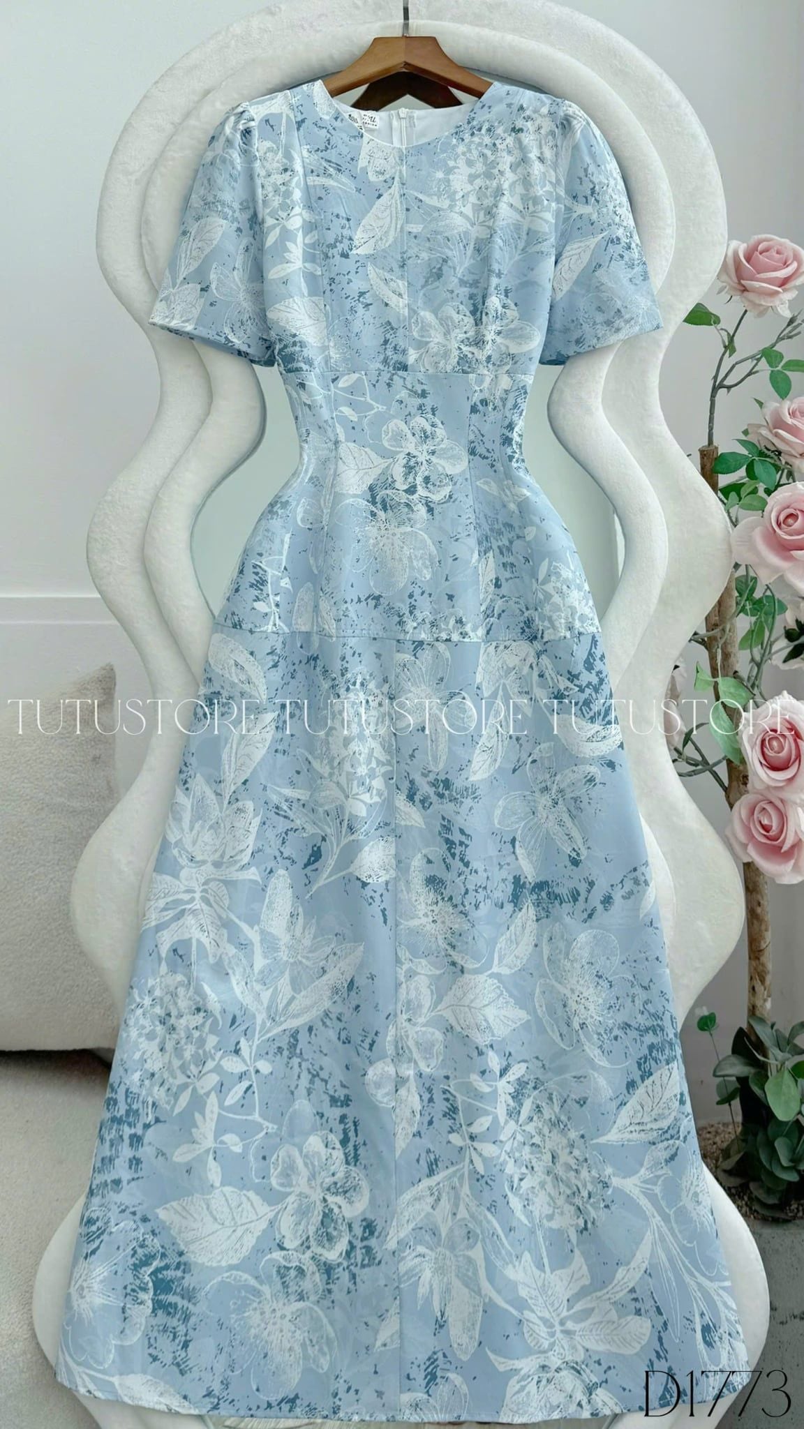 Đầm Thiết Kế Dáng Chữ A Dài Nhẹ Nhàng Đi Chơi TuTu Store Mã D1773