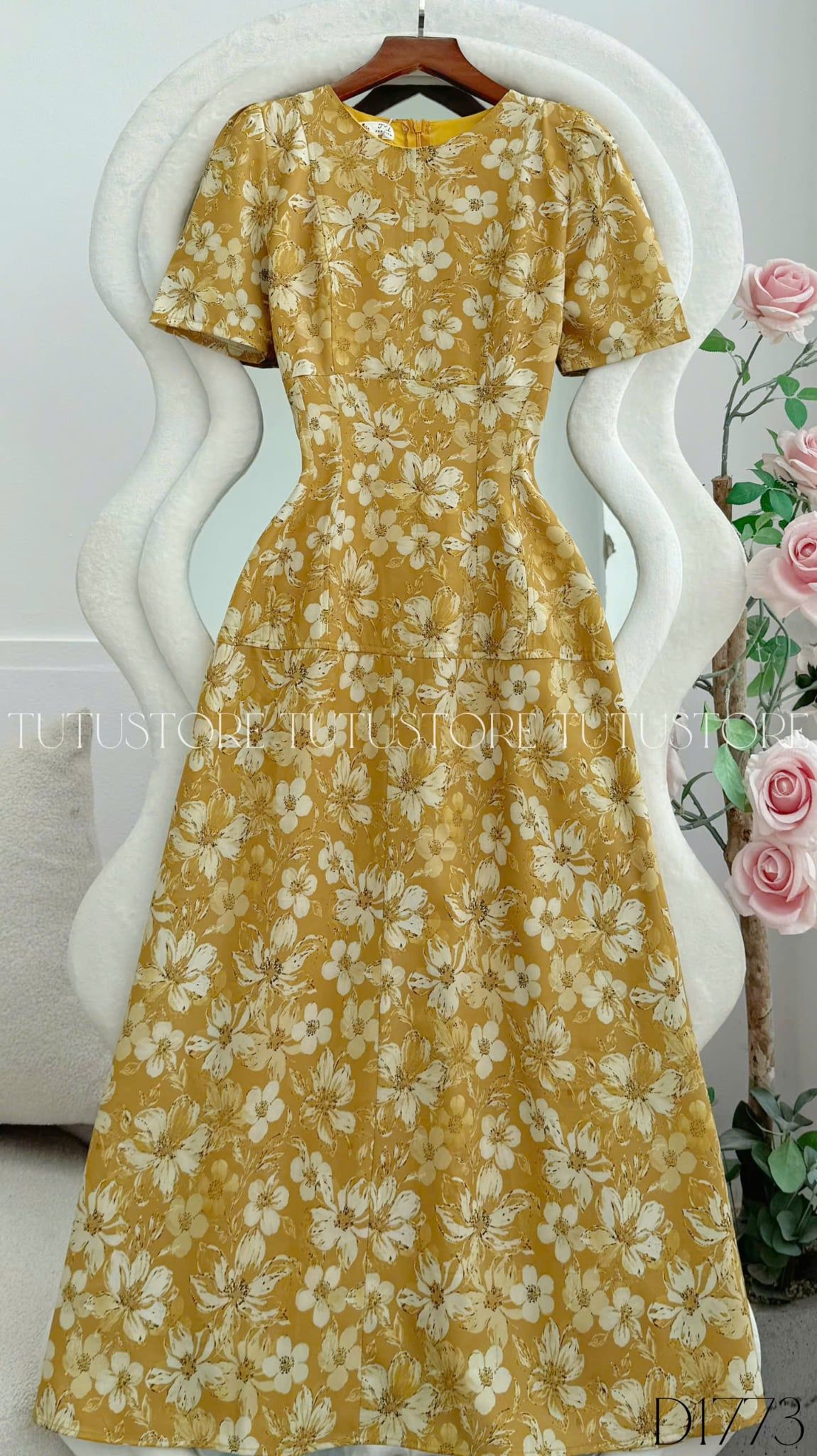 Đầm Thiết Kế Dáng Chữ A Dài Nhẹ Nhàng Đi Chơi TuTu Store Mã D1773