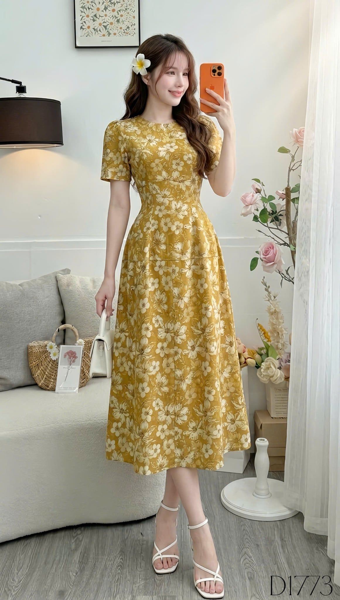 Đầm Thiết Kế Dáng Chữ A Dài Nhẹ Nhàng Đi Chơi TuTu Store Mã D1773