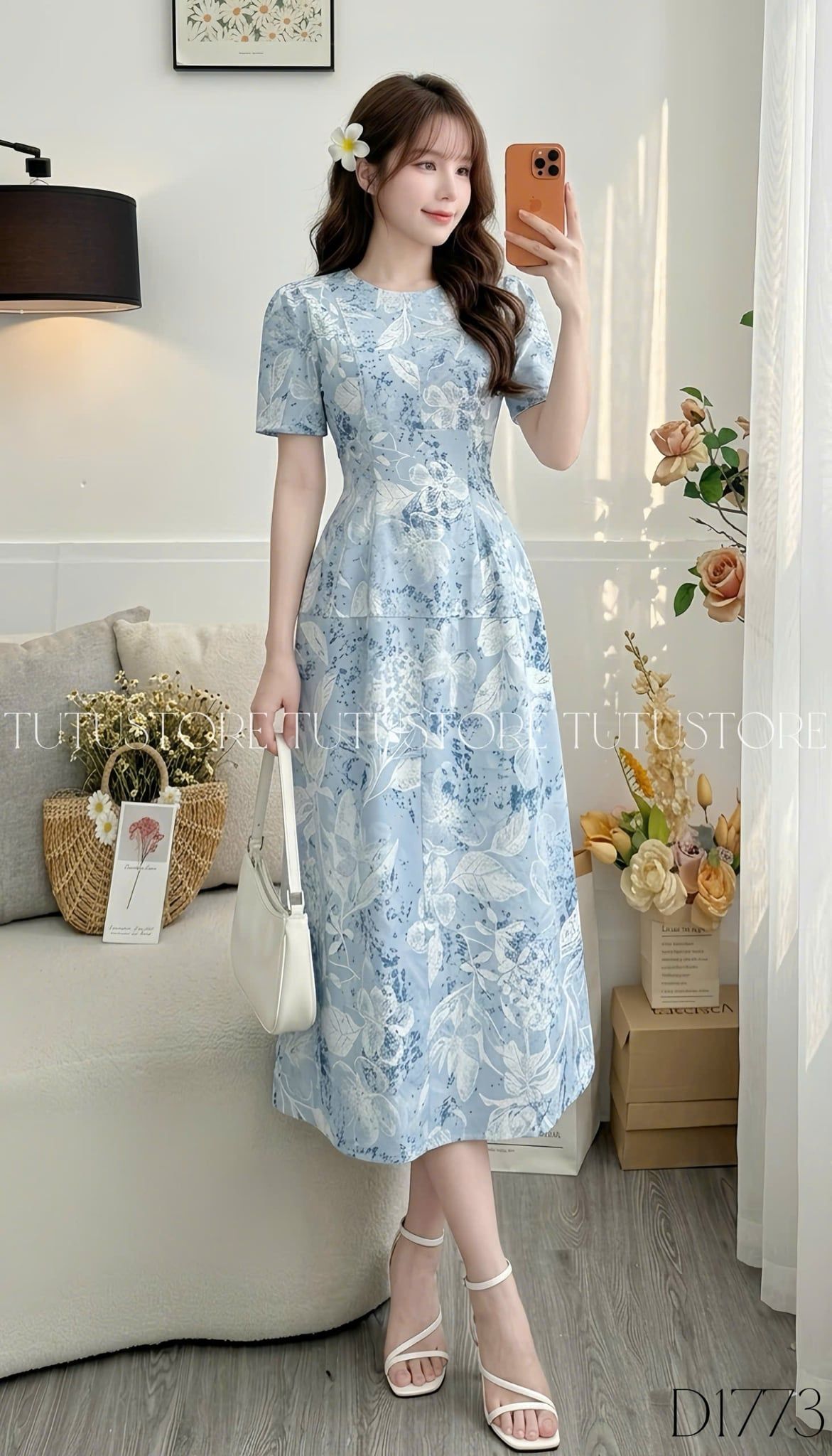 Đầm Thiết Kế Dáng Chữ A Dài Nhẹ Nhàng Đi Chơi TuTu Store Mã D1773