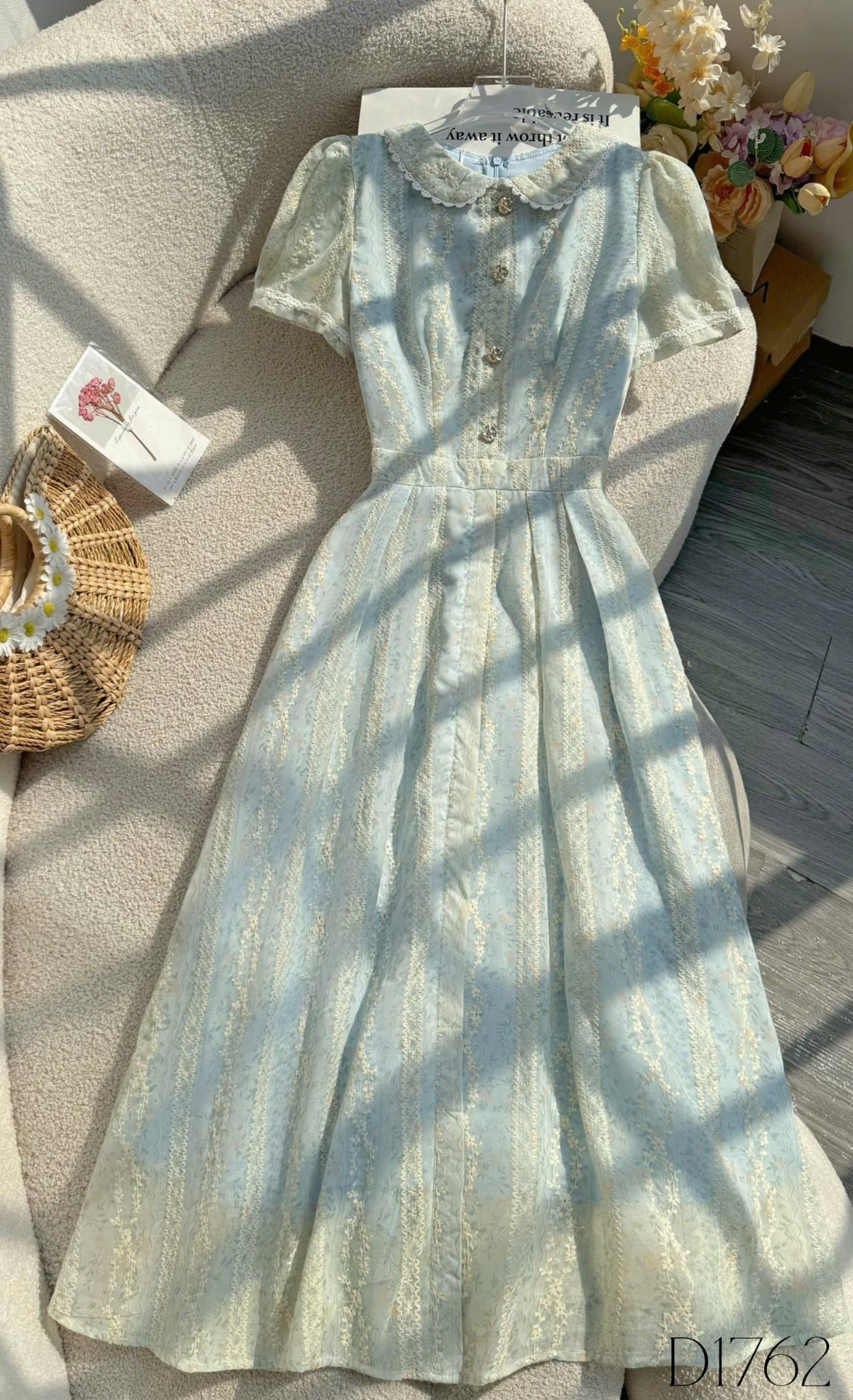 Đầm Thiết Kế Cổ Tròn Dáng Xòe Tiểu Thư Đi Chơi TuTu Store Mã D1762
