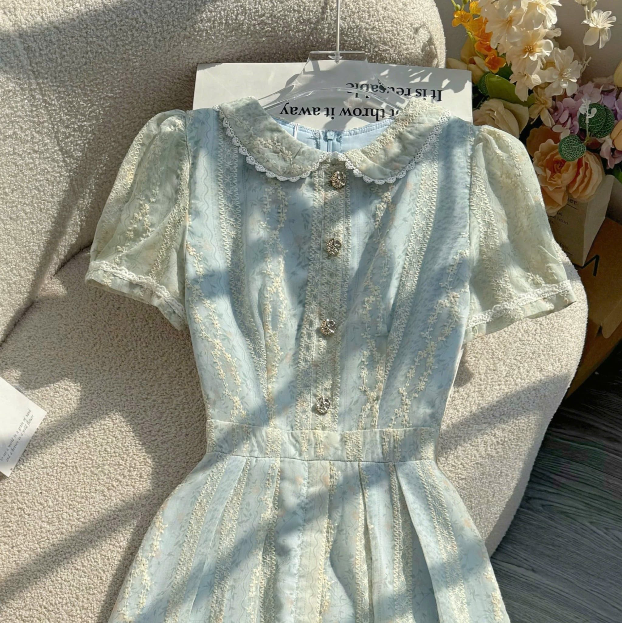 Đầm Thiết Kế Cổ Tròn Dáng Xòe Tiểu Thư Đi Chơi TuTu Store Mã D1762
