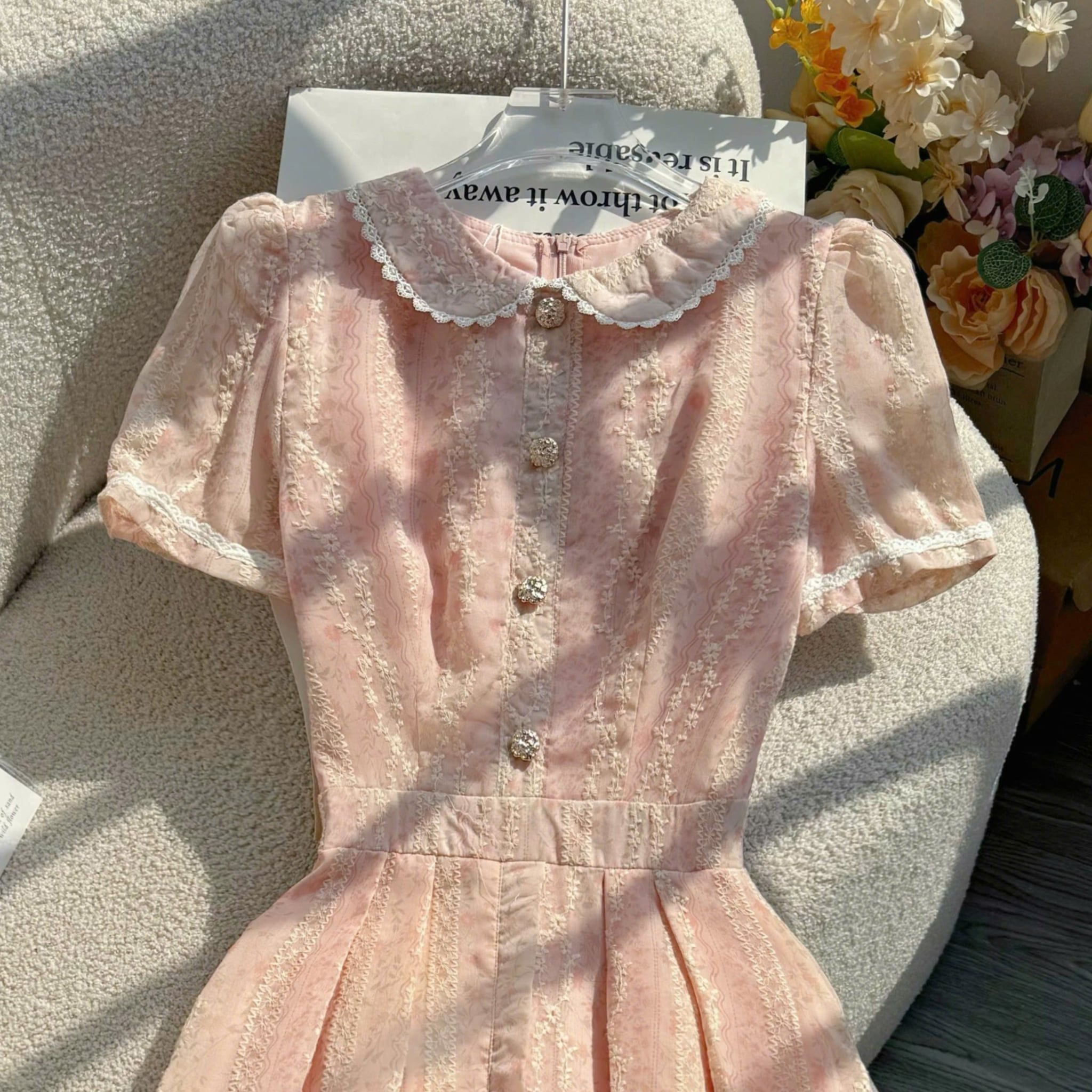 Đầm Thiết Kế Cổ Tròn Dáng Xòe Tiểu Thư Đi Chơi TuTu Store Mã D1762