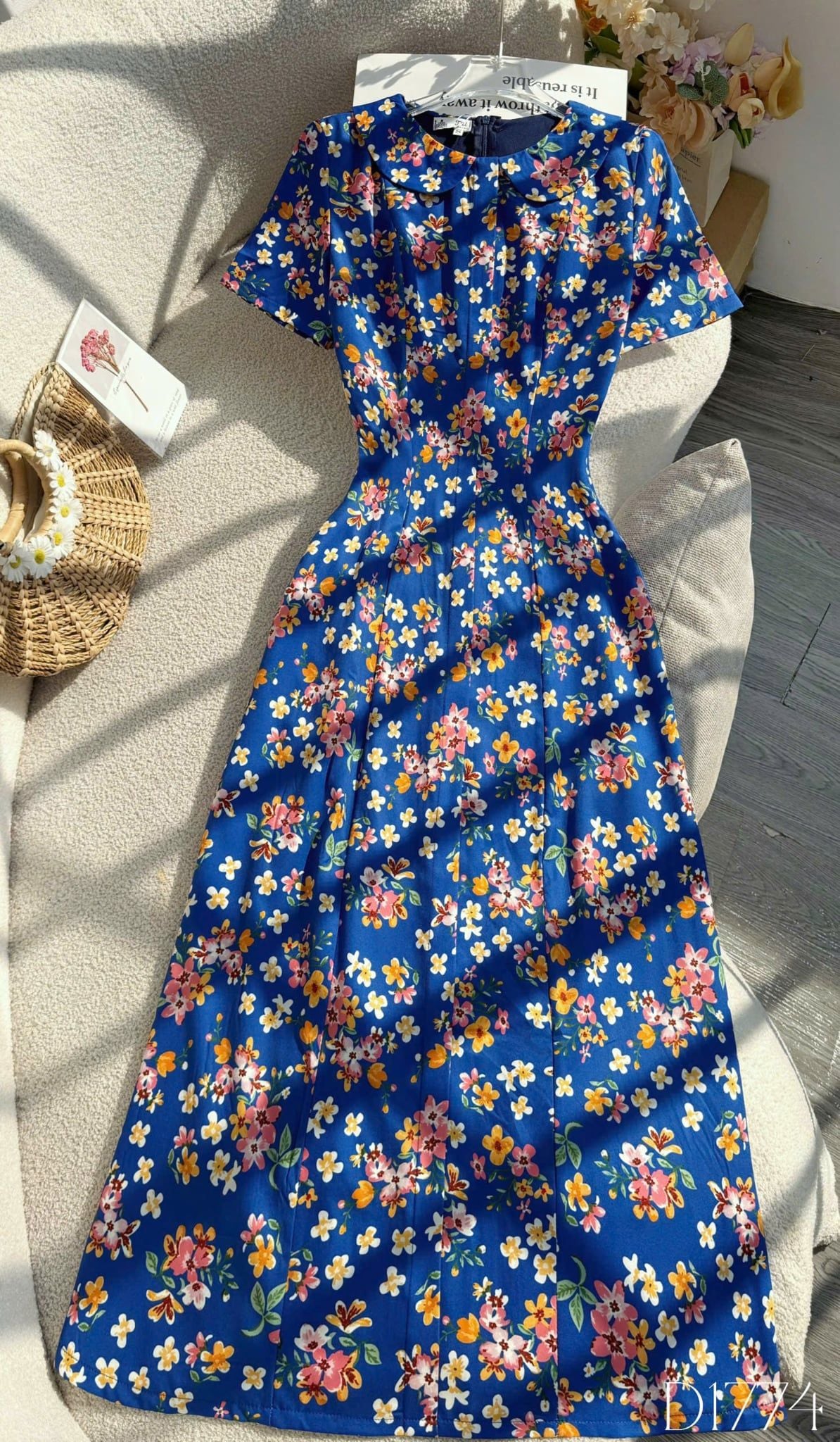 Đầm Hoa Nhí Thiết Kế Cổ Tròn Dáng Xòe Đi Chơi TuTu Store Mã D1774
