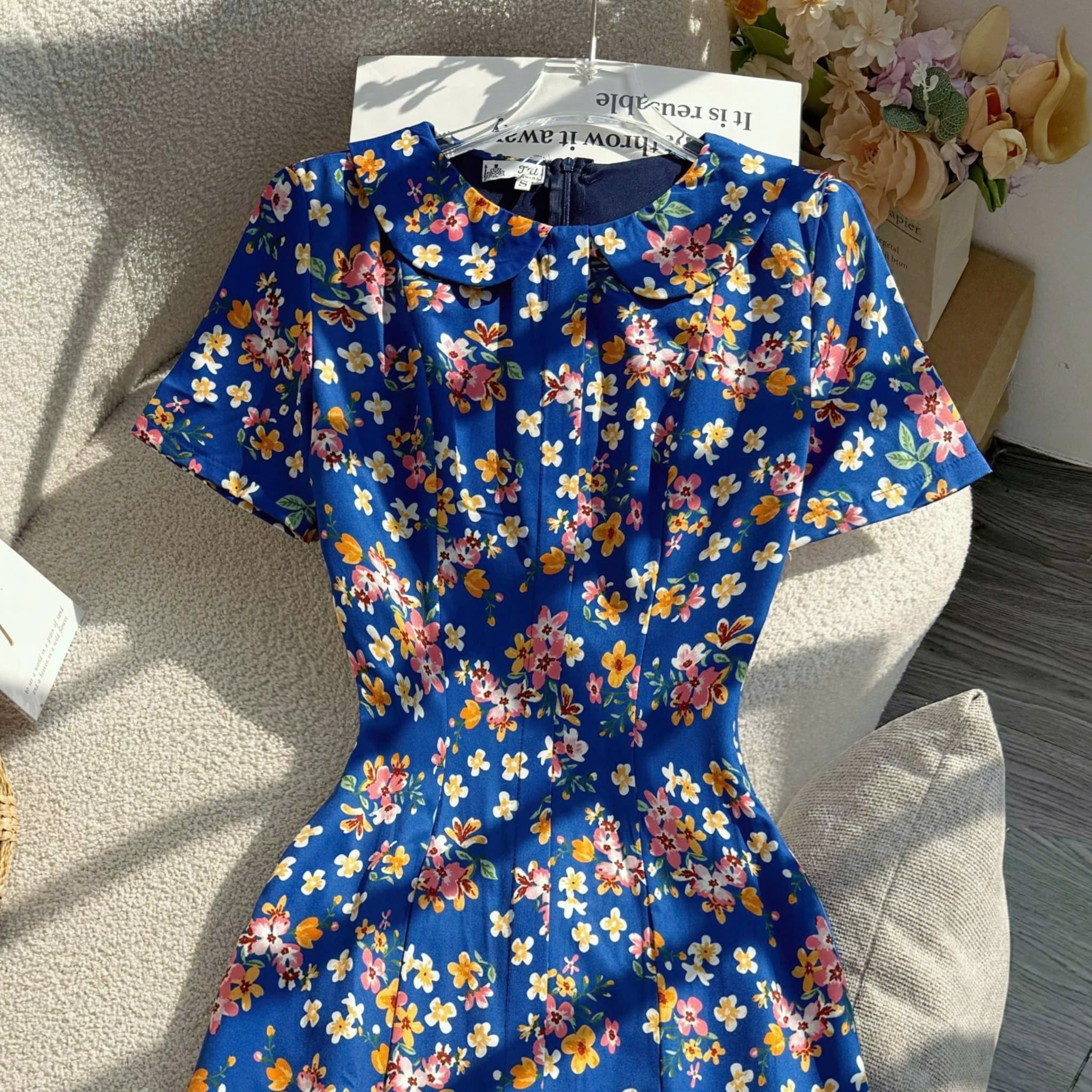 Đầm Hoa Nhí Thiết Kế Cổ Tròn Dáng Xòe Đi Chơi TuTu Store Mã D1774