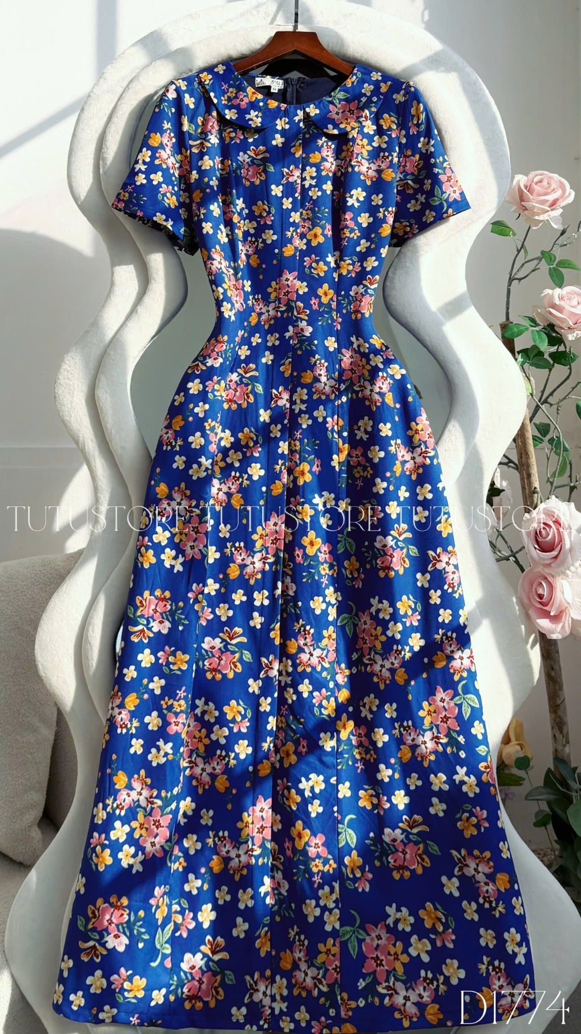 Đầm Hoa Nhí Thiết Kế Cổ Tròn Dáng Xòe Đi Chơi TuTu Store Mã D1774