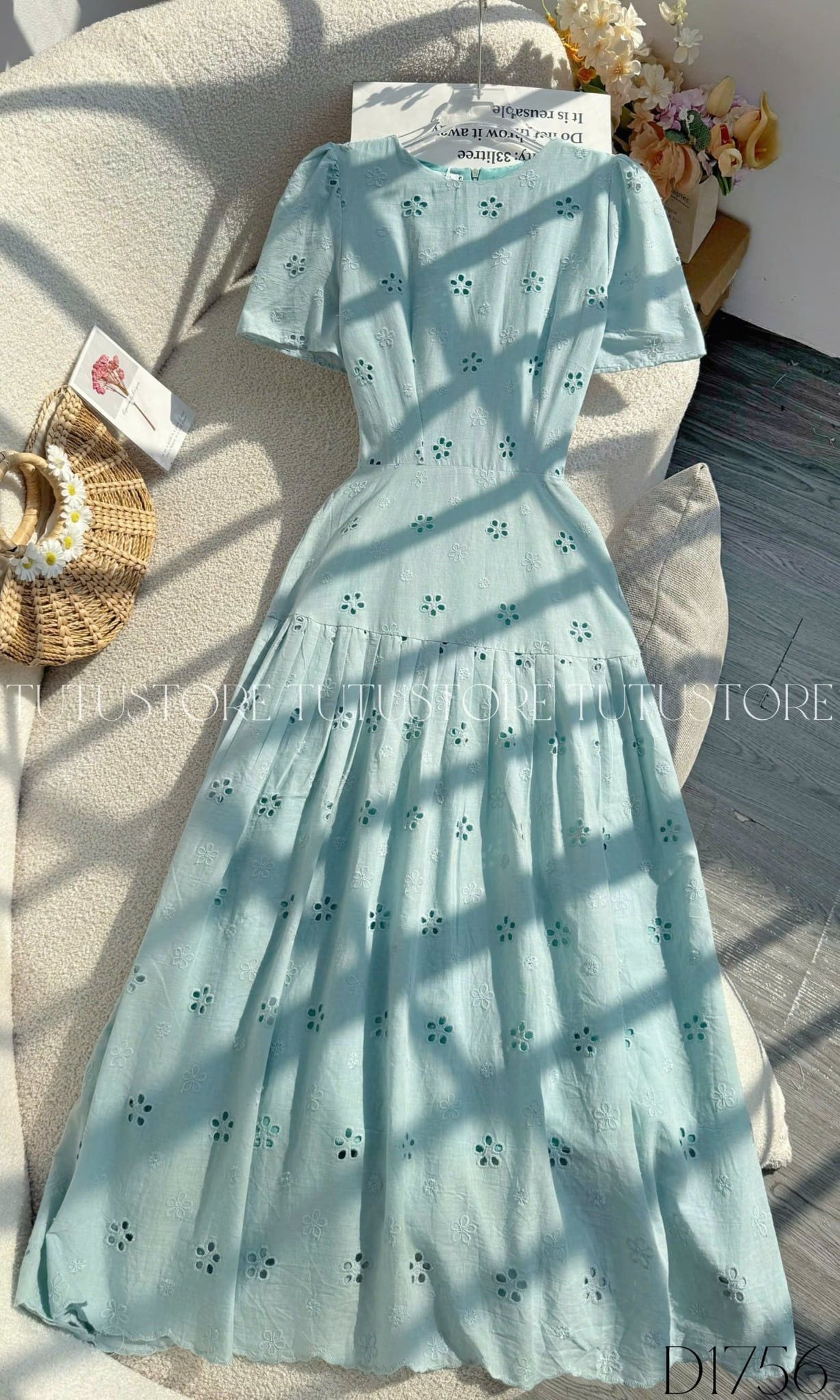 Đầm Thiết Kế Cổ Tròn Dáng Xòe Đi Chơi TuTu Store Mã D1756