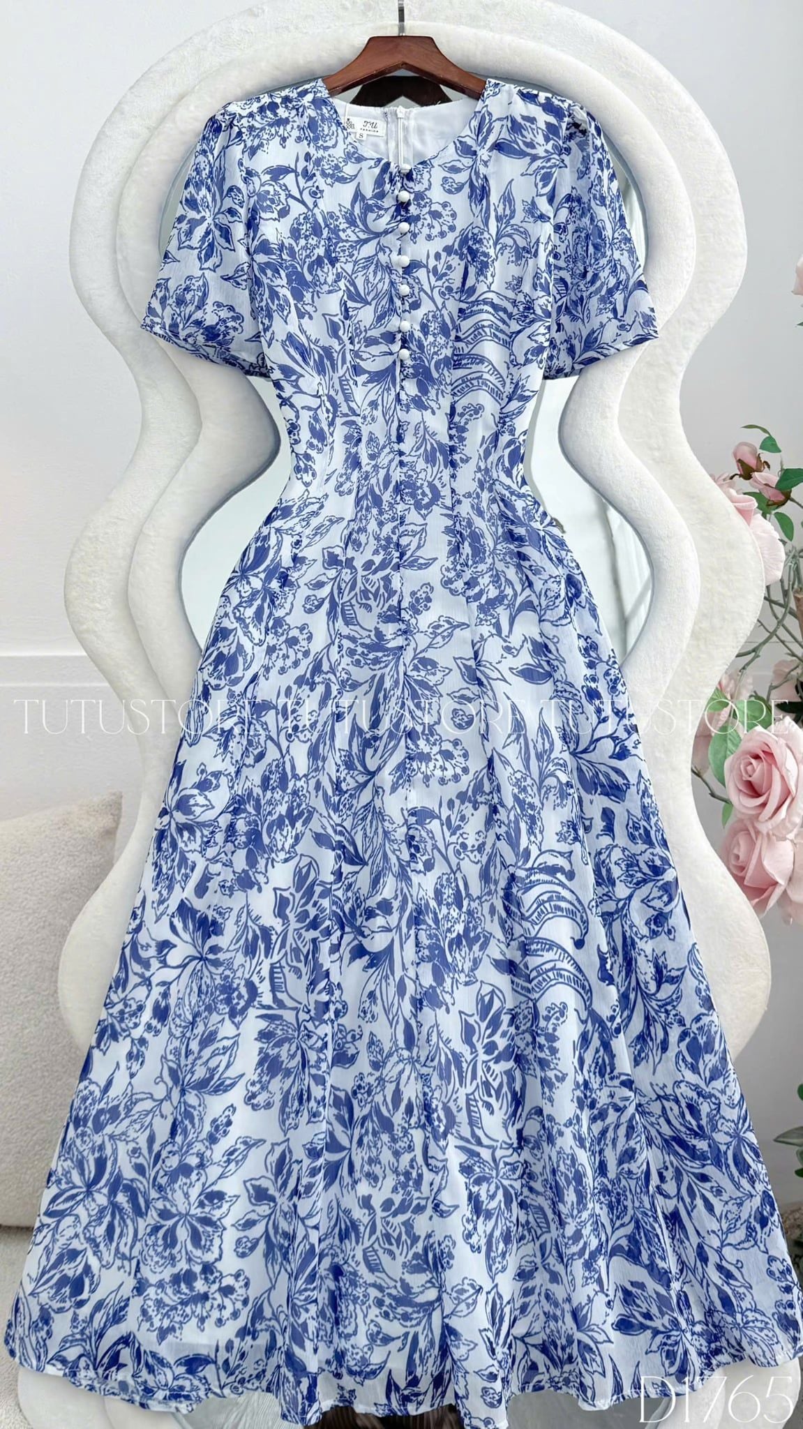 Đầm Thiết Kế Cổ Tròn Dáng Xòe Đi Chơi TuTu Store Mã D1765