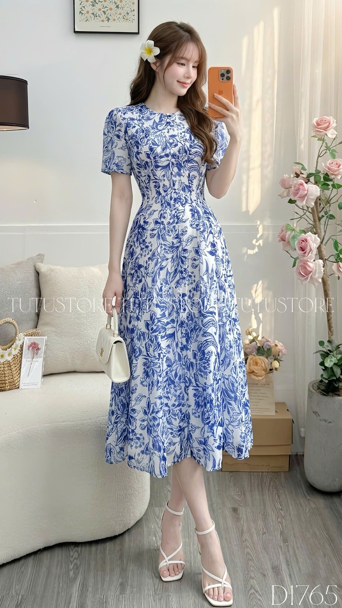 Đầm Thiết Kế Cổ Tròn Dáng Xòe Đi Chơi TuTu Store Mã D1765