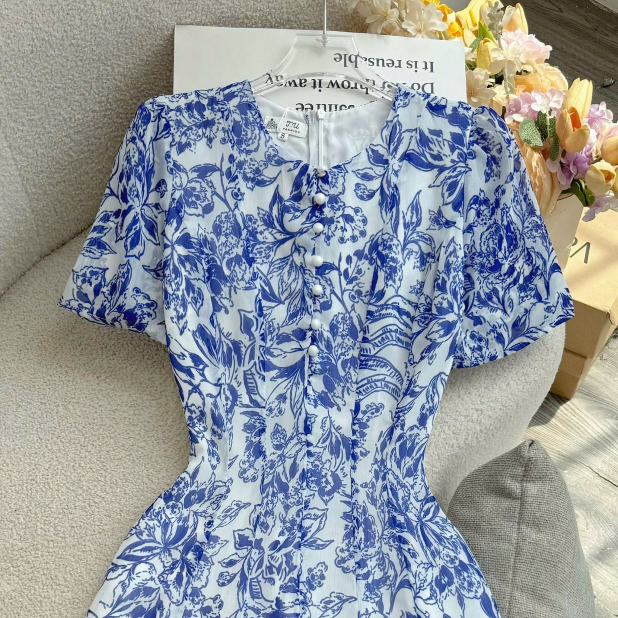 Đầm Thiết Kế Cổ Tròn Dáng Xòe Đi Chơi TuTu Store Mã D1765