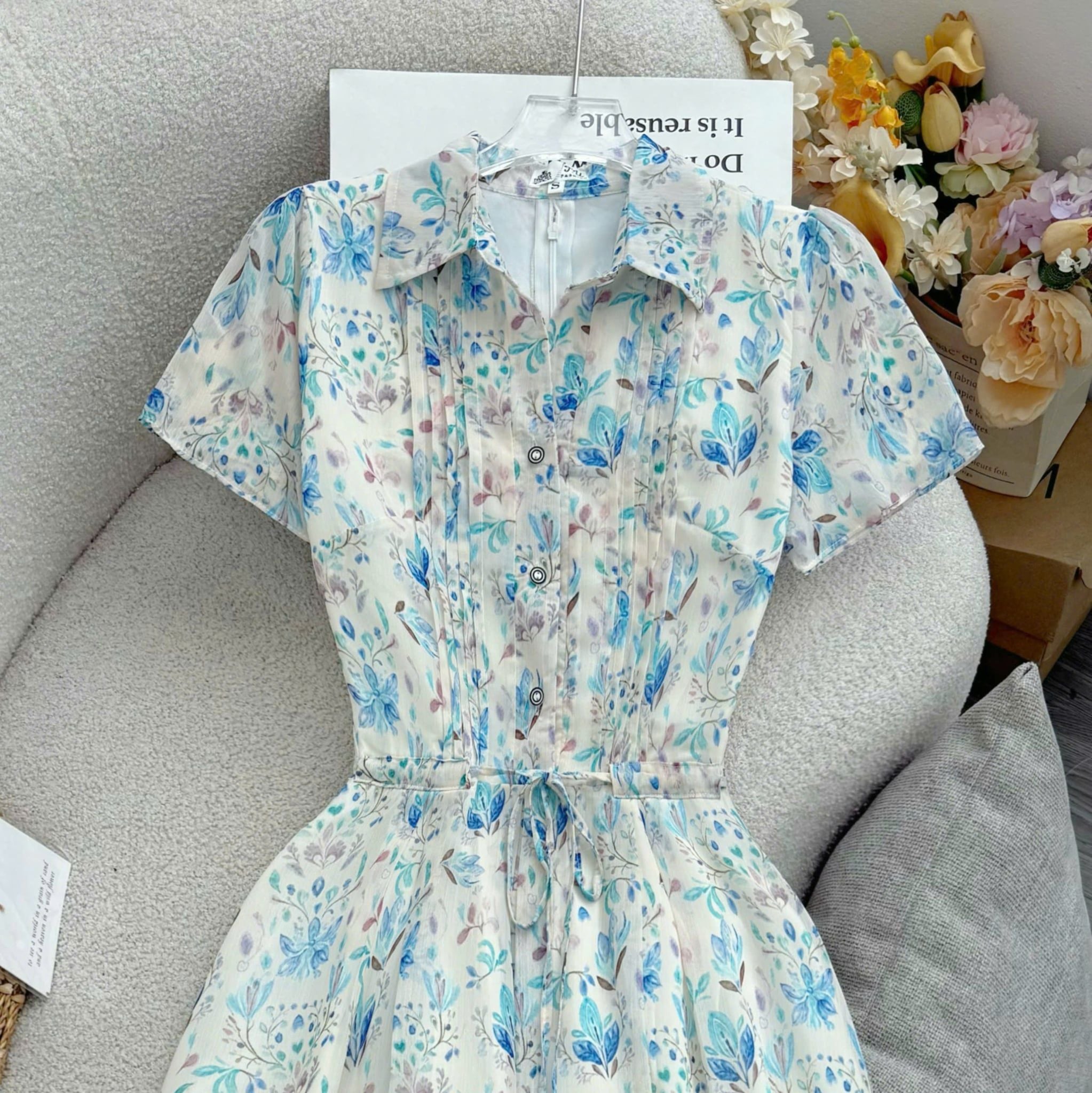 Đầm Thiết Kế Cổ Sơ Mi Dáng Xòe Đi Chơi TuTu Store Mã D1779