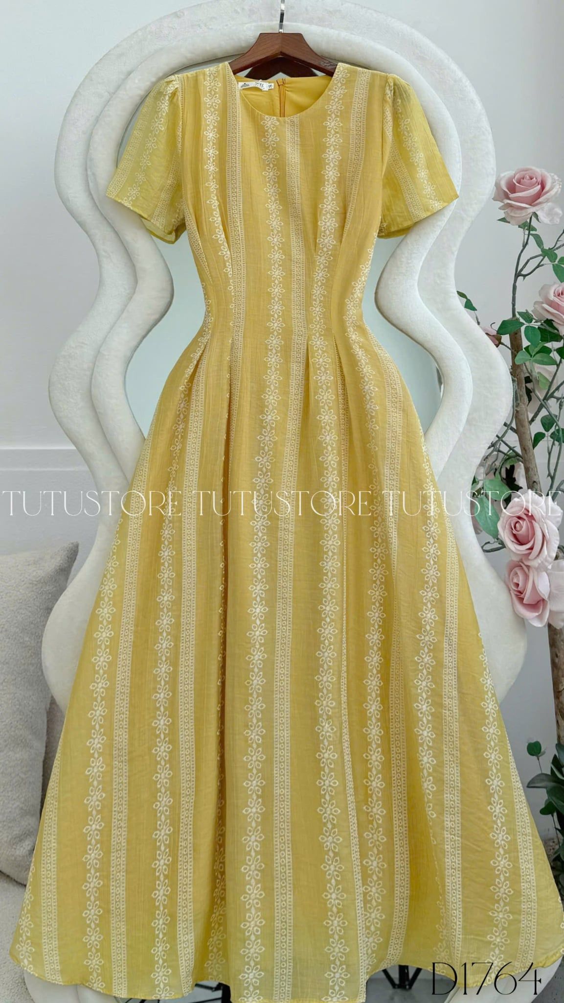 Đầm Thiết Kế Cổ Tròn Dáng Xòe Đi Chơi TuTu Store Mã D1764