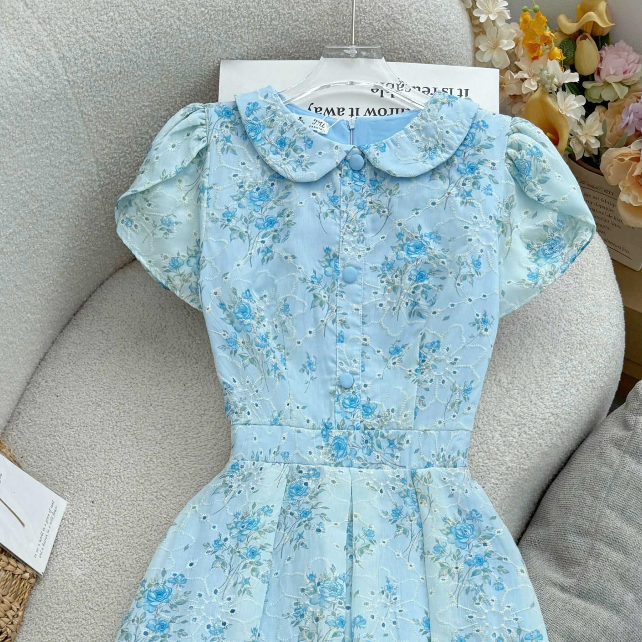Đầm Hoa Thiết Kế Cổ Tròn Dáng Xòe Đi Chơi TuTu Store Mã D1772
