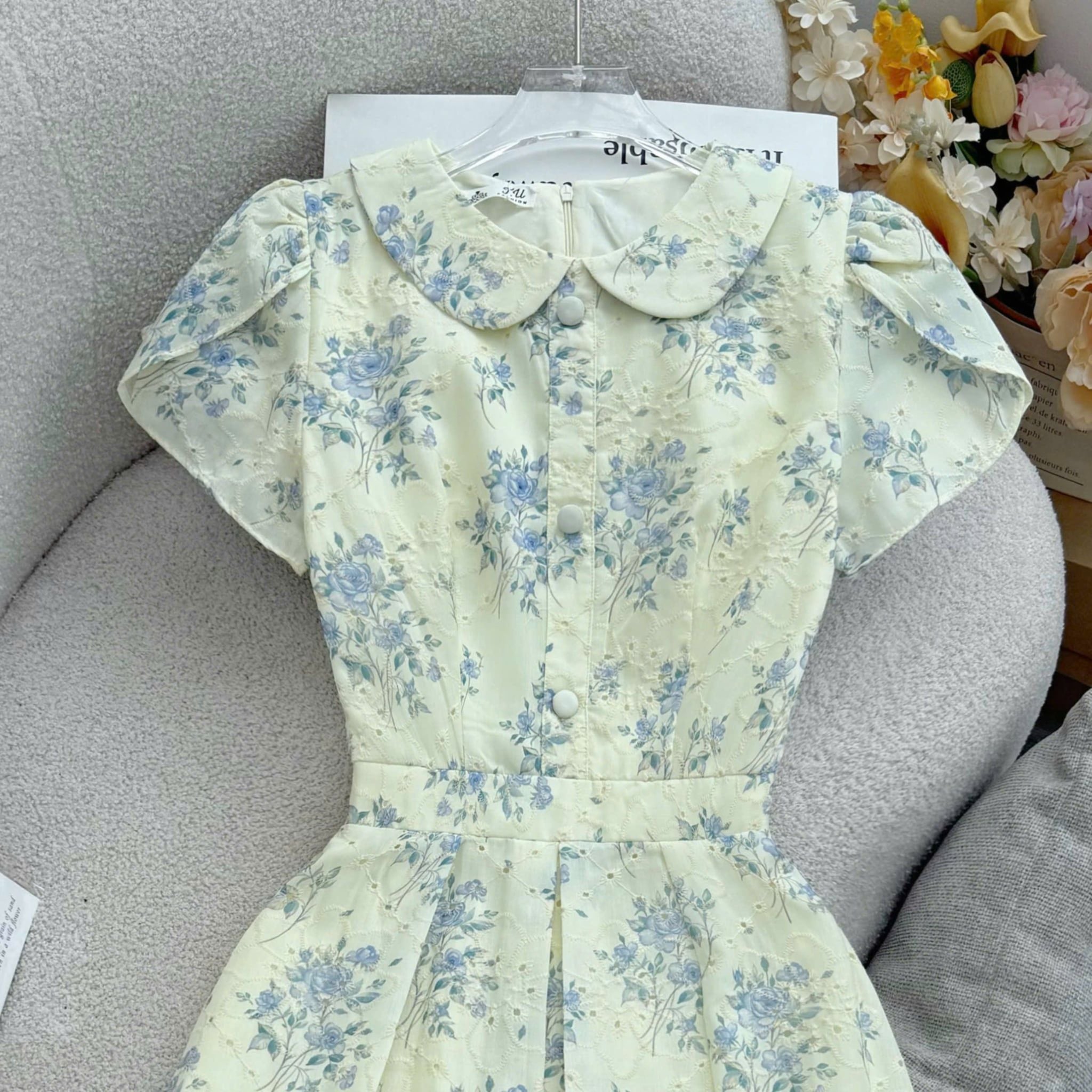 Đầm Hoa Thiết Kế Cổ Tròn Dáng Xòe Đi Chơi TuTu Store Mã D1772