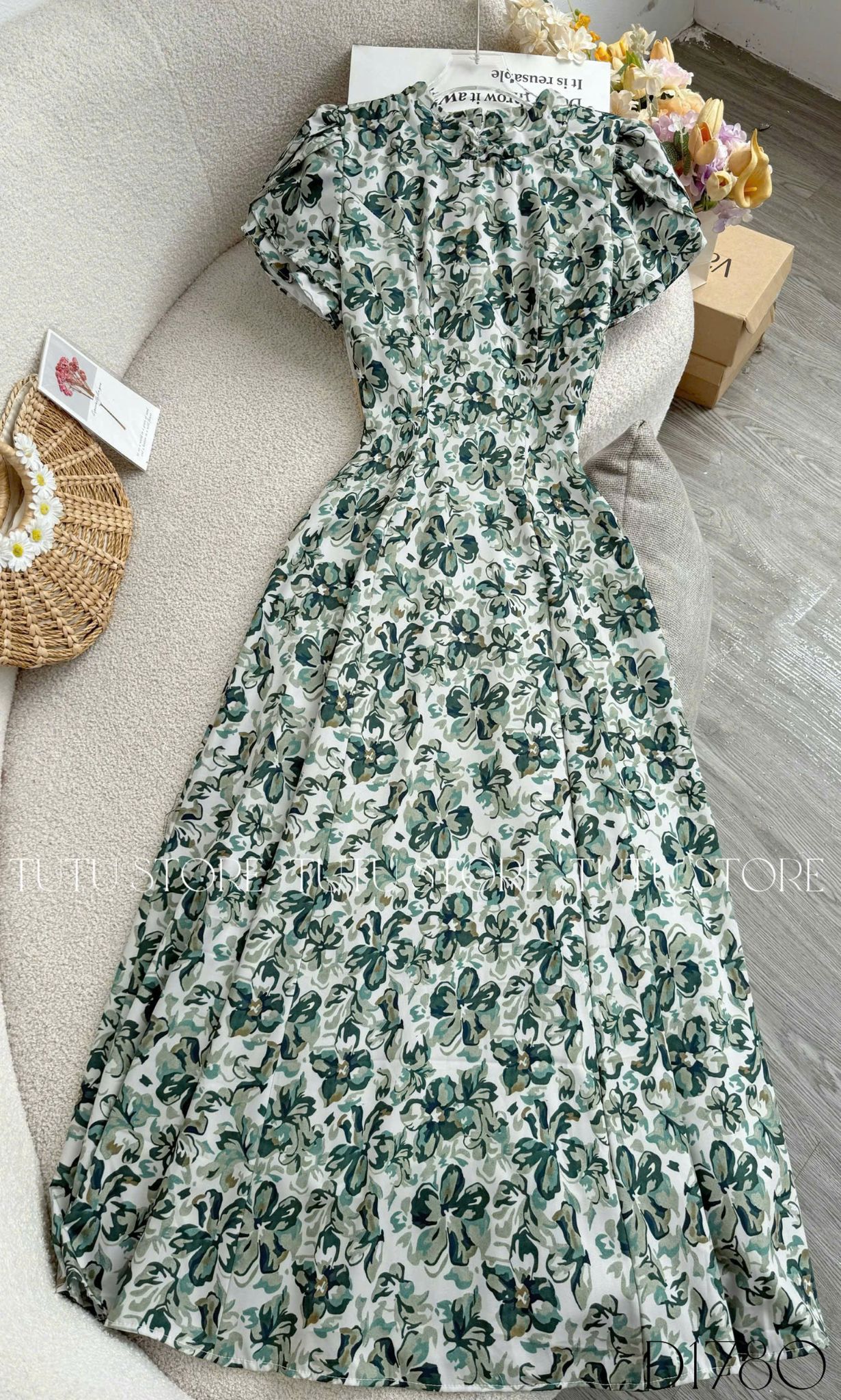Đầm Thiết Kế Cổ Tròn Dáng Xòe Đi Chơi TuTu Store Mã D1780