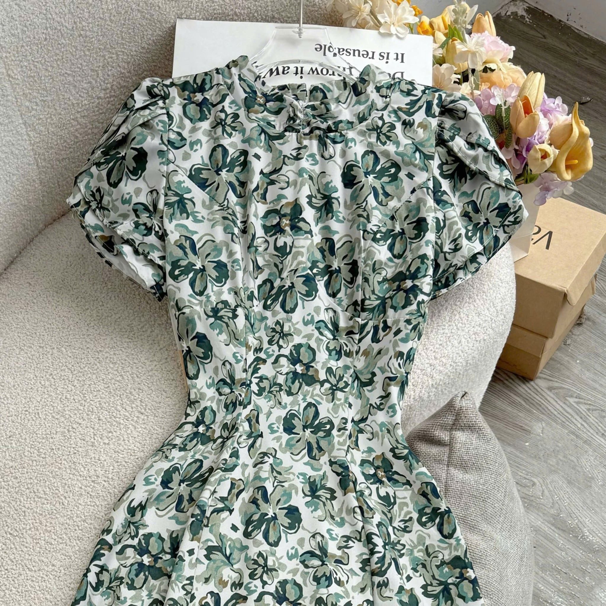 Đầm Thiết Kế Cổ Tròn Dáng Xòe Đi Chơi TuTu Store Mã D1780