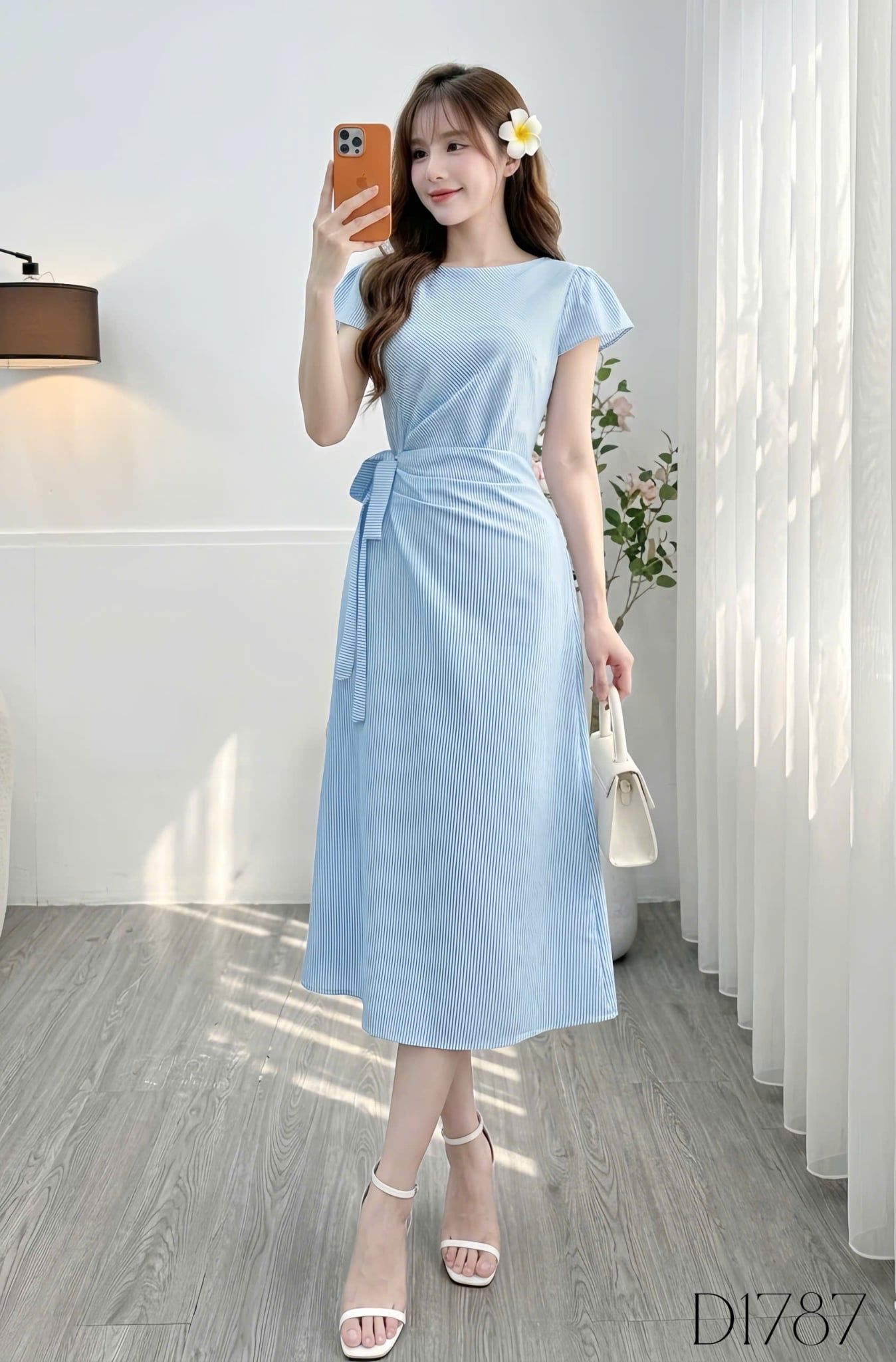 Đầm Thiết Kế Cổ Tròn Buộc Eo Dáng Dài Đi Chơi TuTu Store Mã D1787
