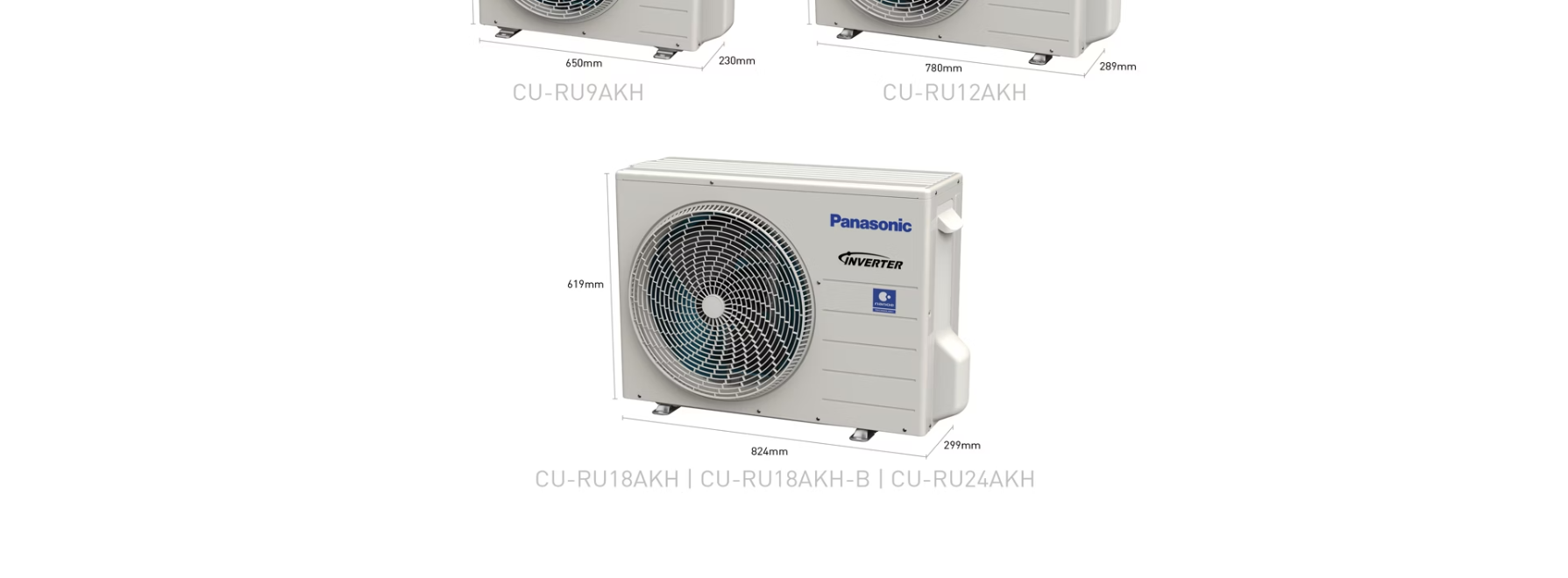  PANASONIC CU/CS-RU9CKH-8D/RU12CKH-8D/RU18CKH-8BD/RU24CKH-8D 1 CHIỀU INVERTER GAS R32 