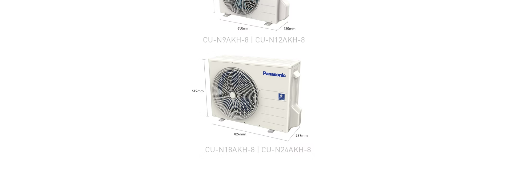  PANASONIC CU/CS-N9AKH-8/N12AKH-8/N18AKH-8/N24ZKH-8 1 CHIỀU THƯỜNG GAS R32 