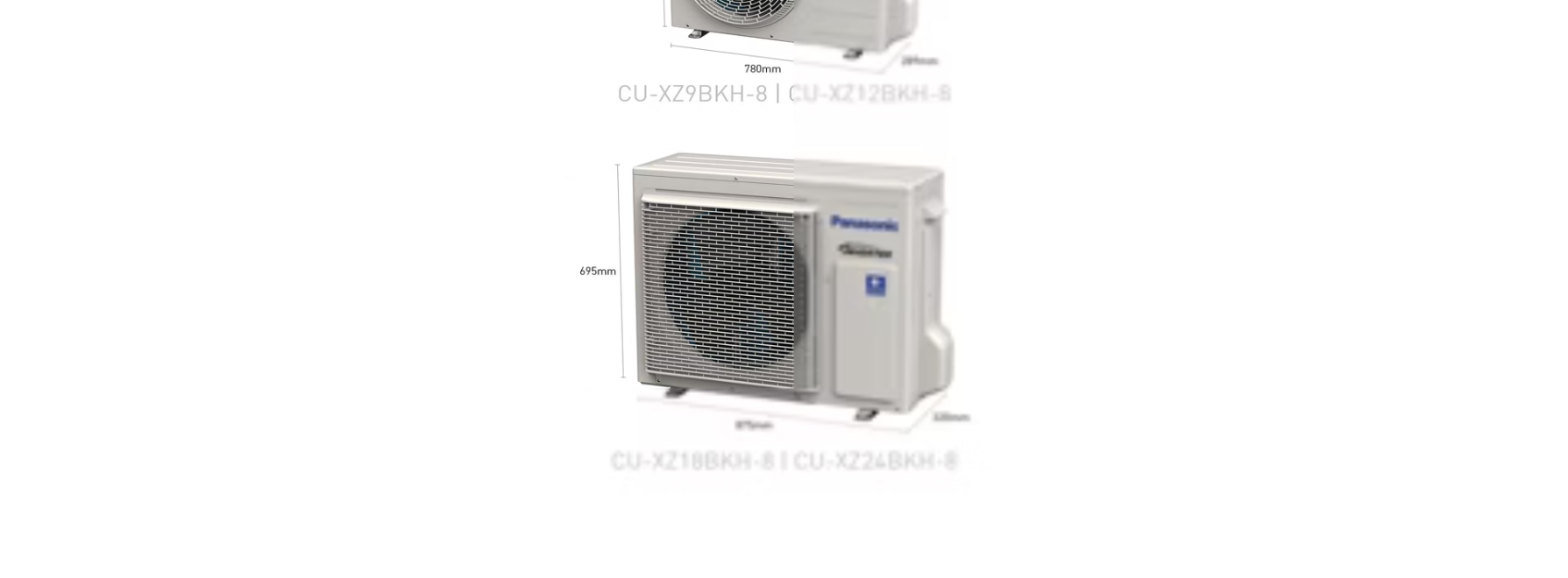  PANASONIC CU/CS-XZ9BKH-8/XZ12BKH-8/XZ18BKH-8/XZ24BKH-8 2 CHIỀU INVERTER GAS R32 