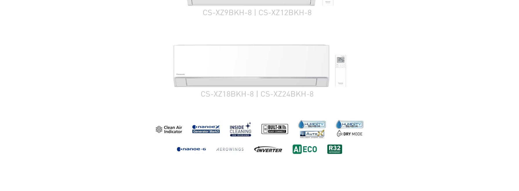  PANASONIC CU/CS-XZ9BKH-8/XZ12BKH-8/XZ18BKH-8/XZ24BKH-8 2 CHIỀU INVERTER GAS R32 