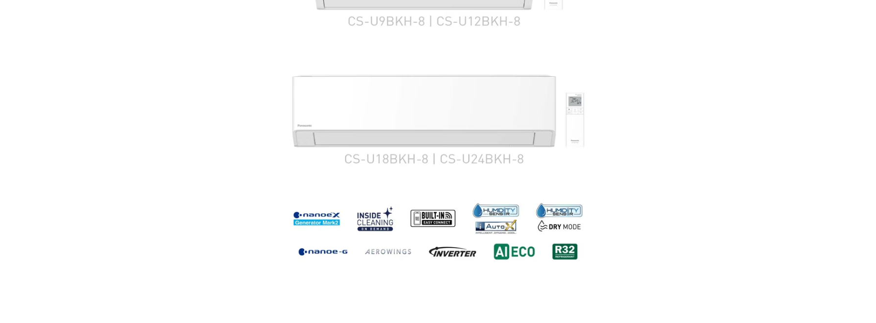  PANASONIC CU/CS-U9XKH-8/U9BKH/U12BKH-8/U18BKH-8/U24BKH-8 1 CHIỀU INVERTER GAS R32 