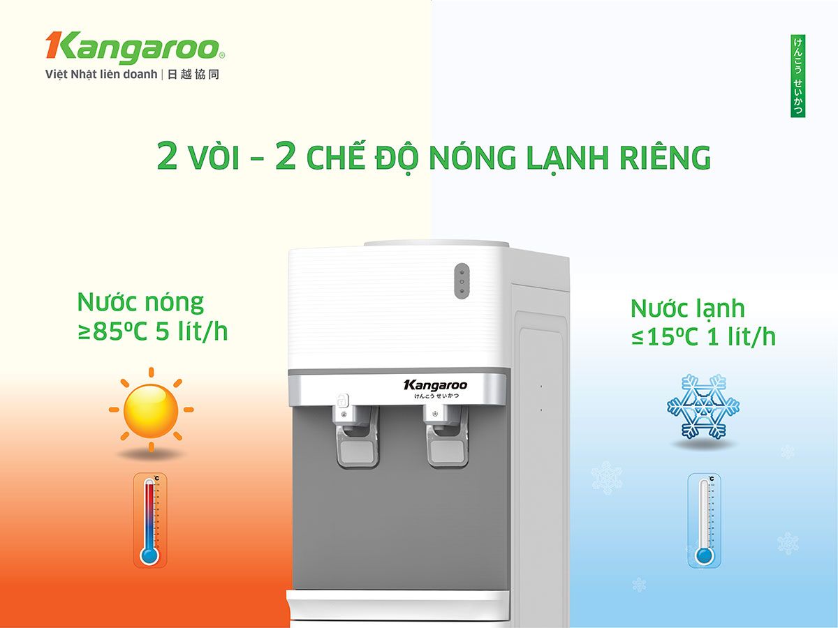  Máy làm nóng lạnh nước uống Kangaroo KG35A2 