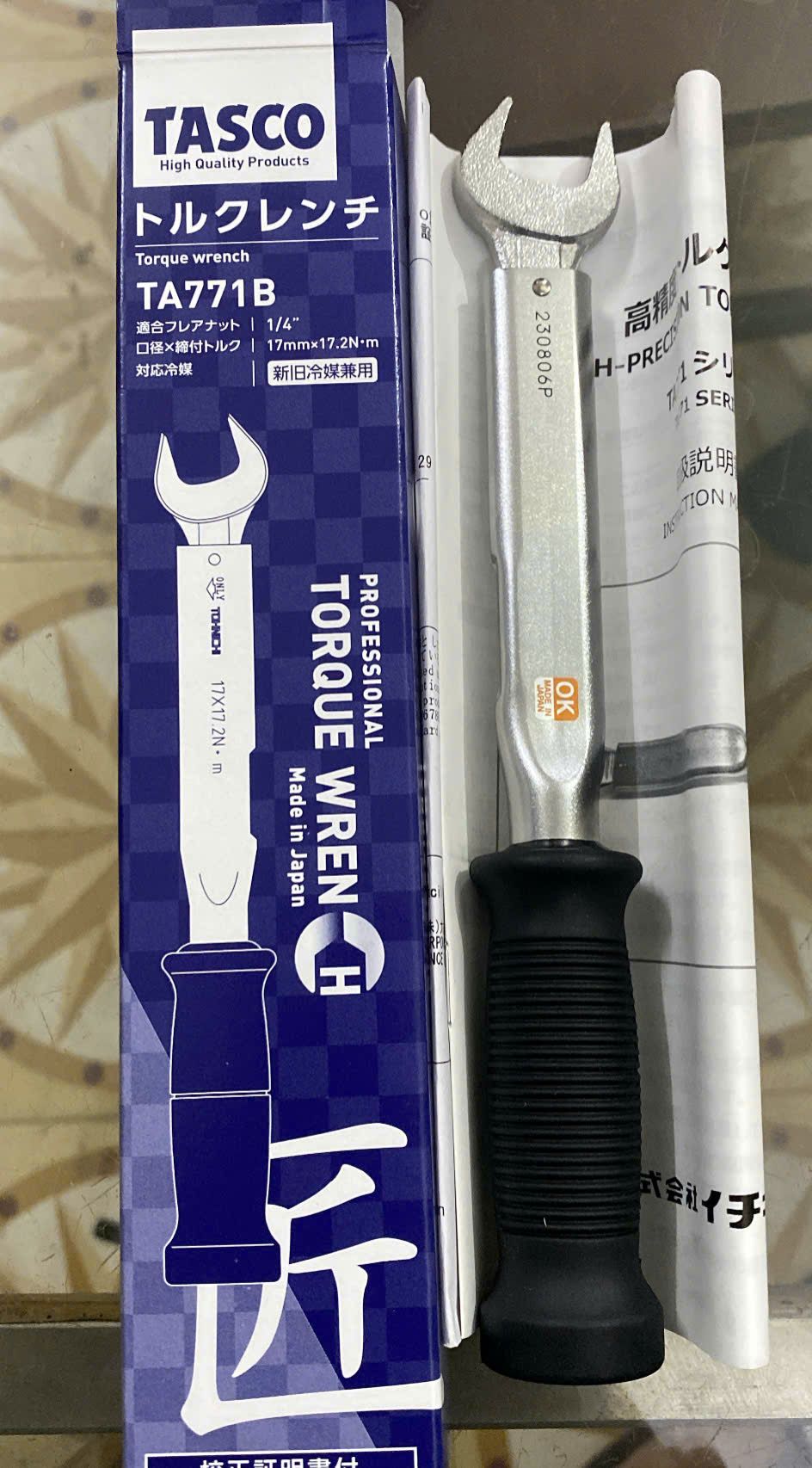  Bộ dụng cụ cờ lê lực điều hòa máy lạnh TASCO TA771L TA771H TA771B - Nhật Bản 