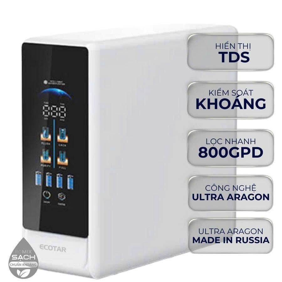  Máy lọc nước chuẩn khoáng Ecotar 9 LUX ROMIX 