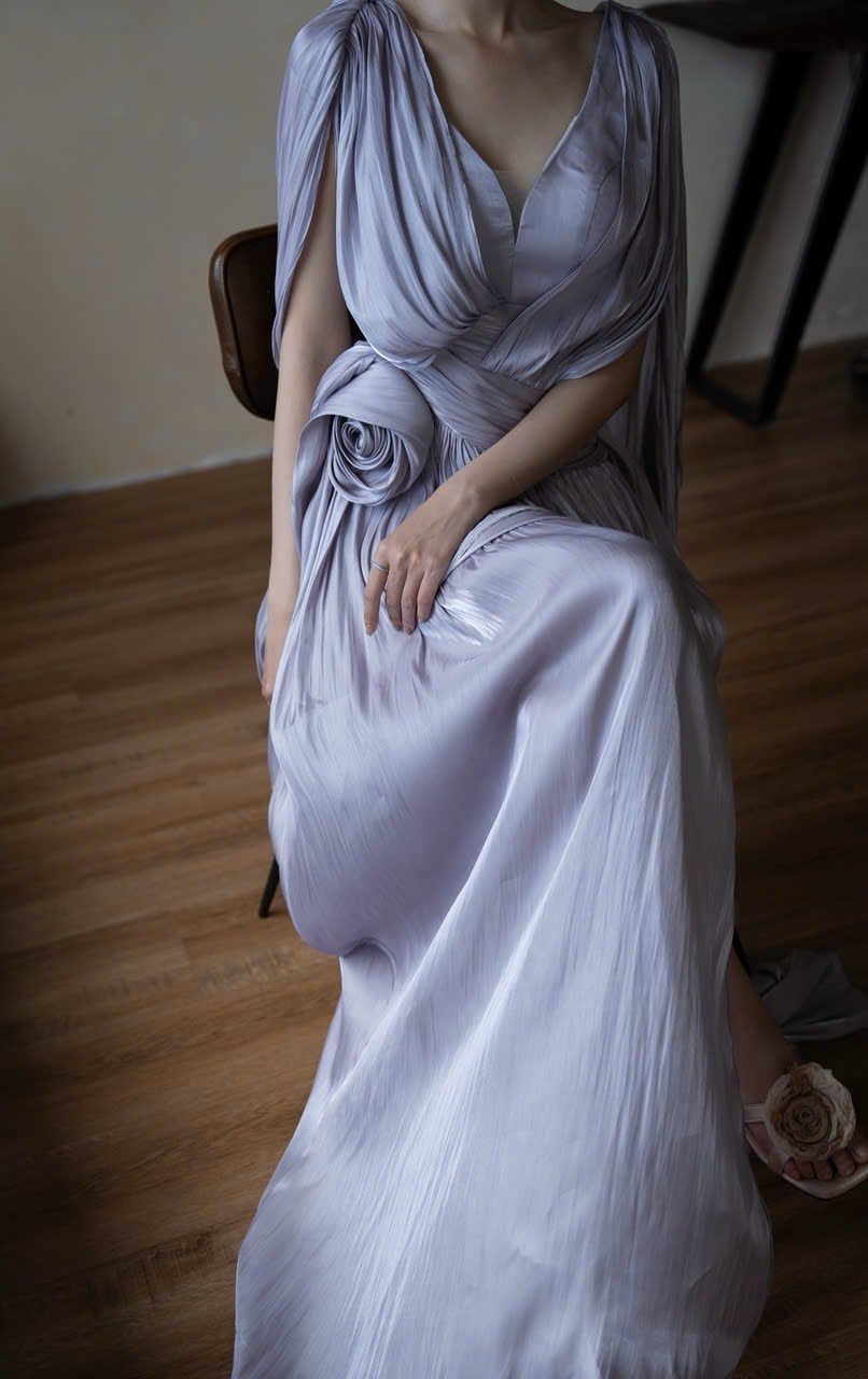  Calypso Dress - Đầm Thiết Kế Nhấn Eo Hoa Hồng 