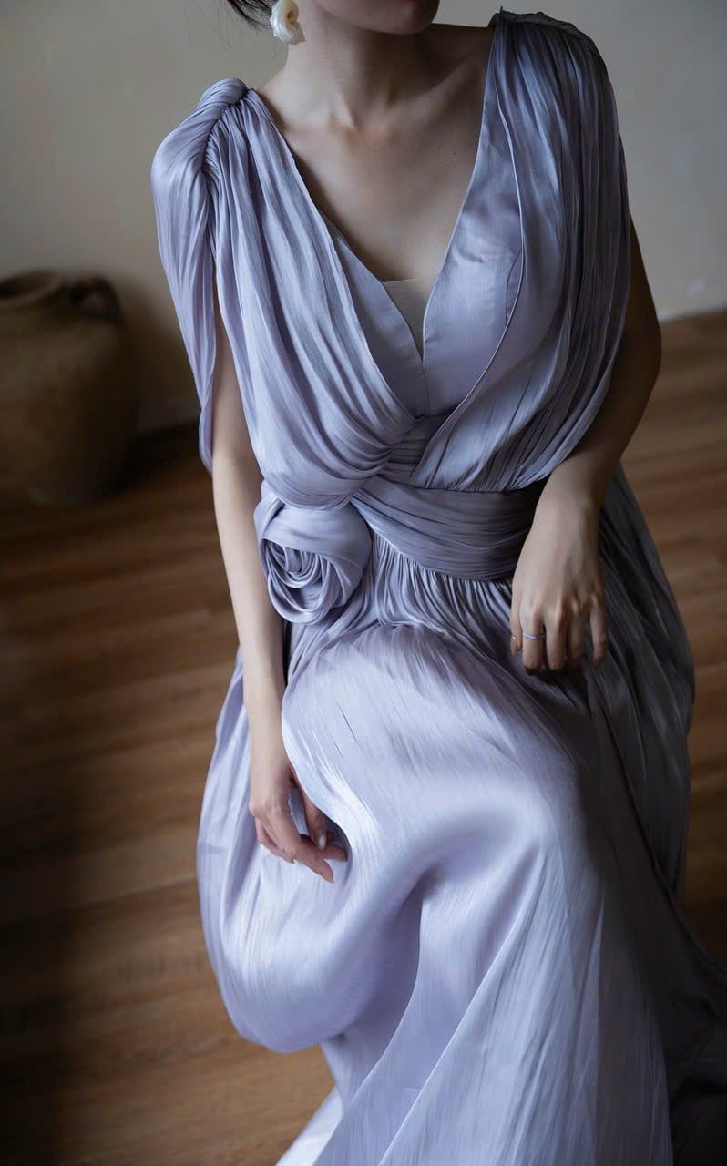  Calypso Dress - Đầm Thiết Kế Nhấn Eo Hoa Hồng 