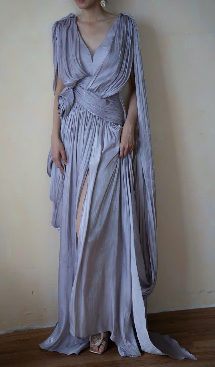  Calypso Dress - Đầm Thiết Kế Nhấn Eo Hoa Hồng 